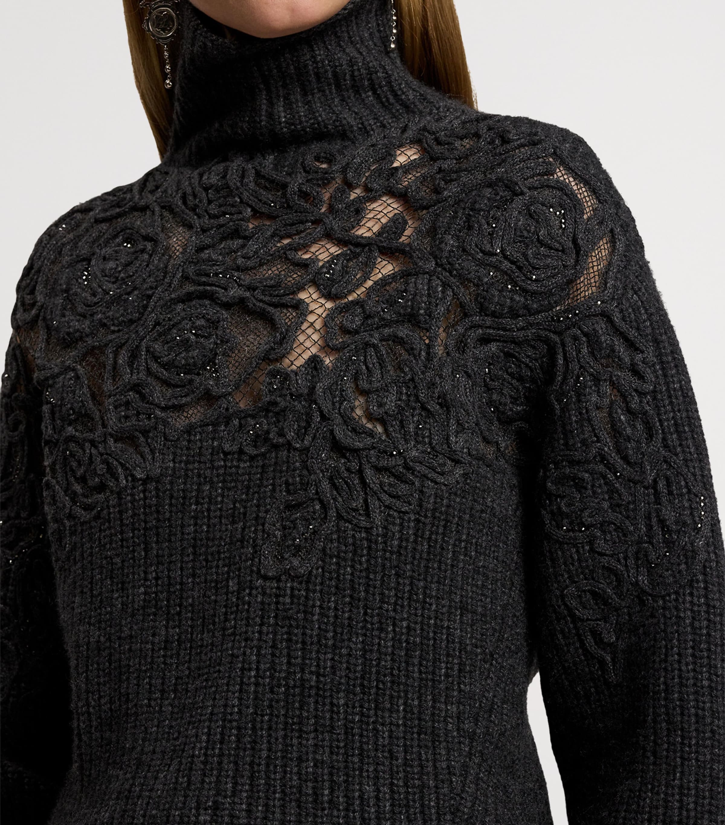 Cashmere Rollneck Sweater MEDIUM GREY MELANGE Image 3