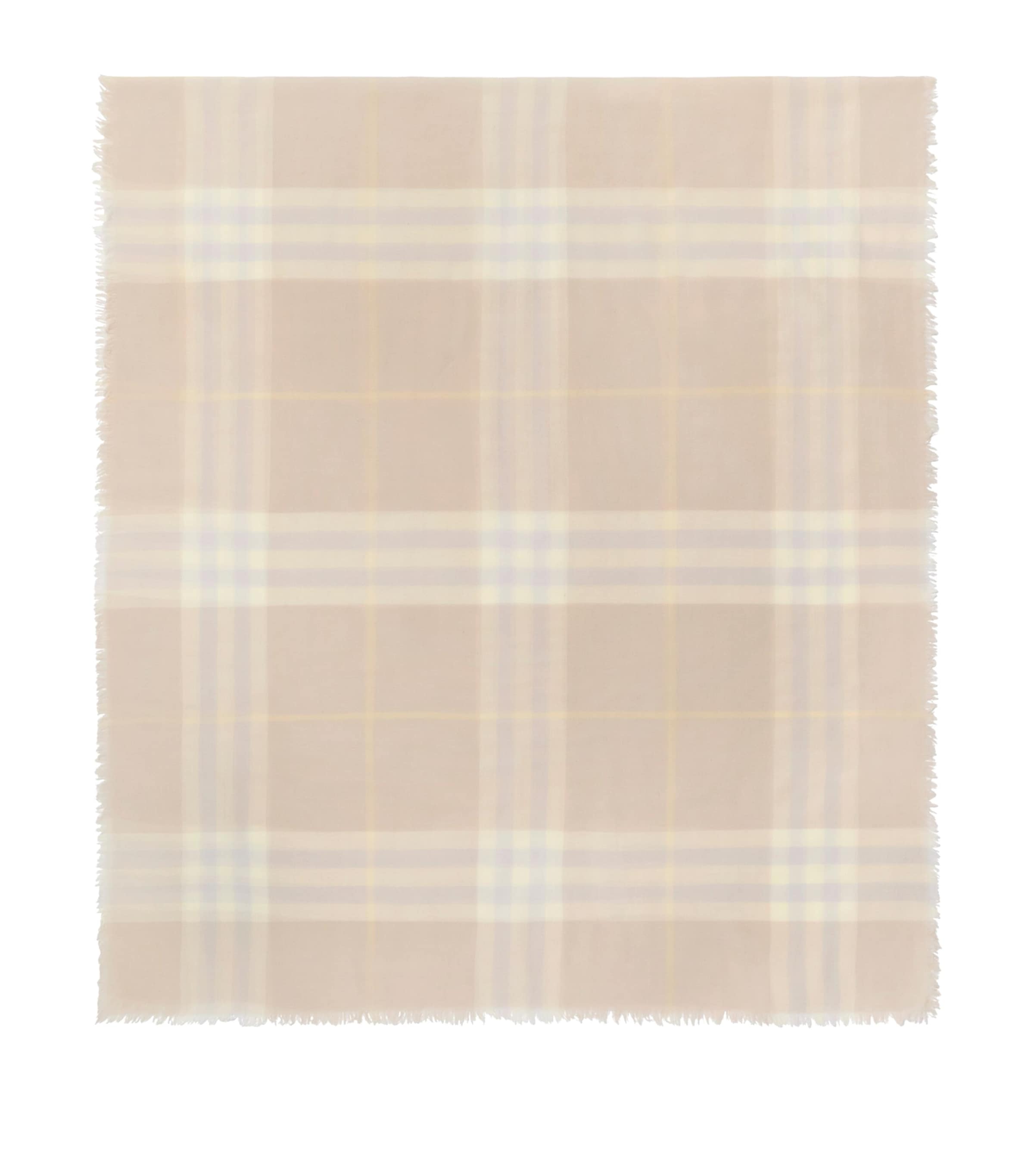 Wool Wide Check Scarf SMOKE GREY Image 1