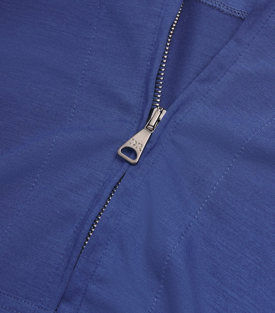 Micromodal Zipped Hoodie BLUE Image 5