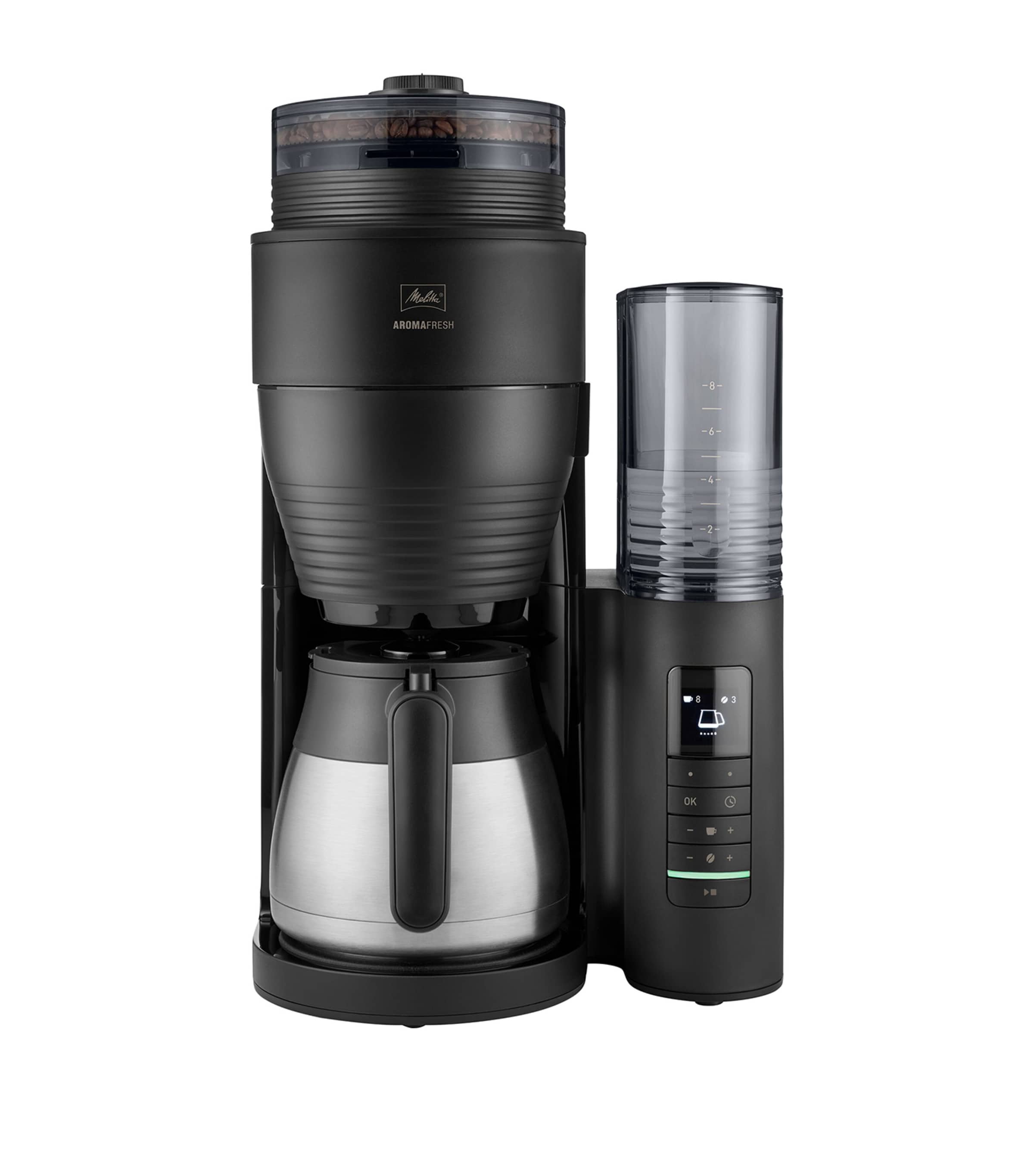 Melitta Aromafresh Ii Grind & Brew Thermal Coffee Machine In Black