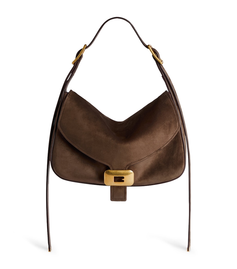 Balenciaga Womens Suede Clicca Shoulder Bag Image 1