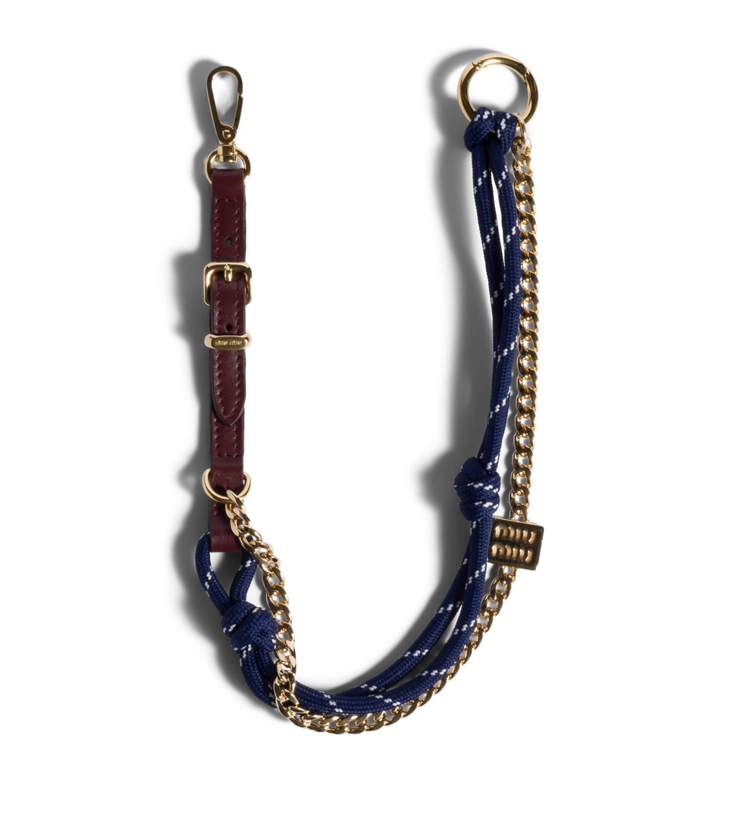 Miu Miu Leather Cord Bag Chain Image 1