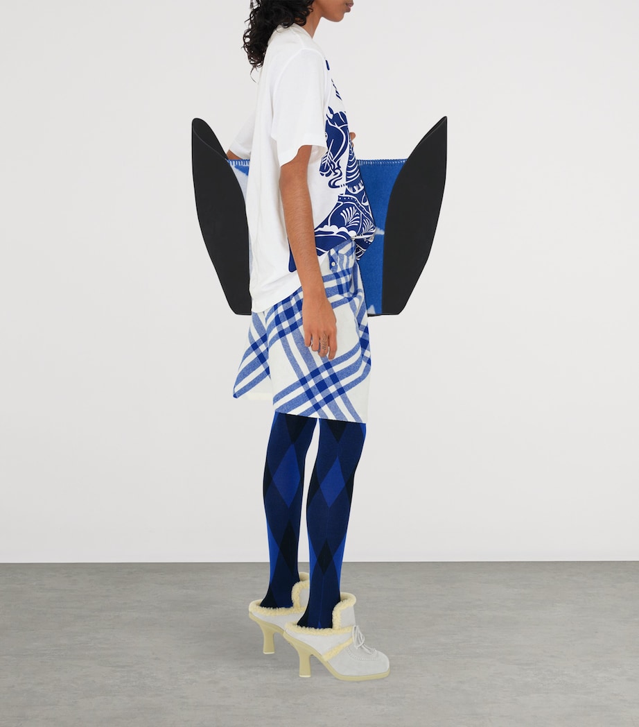 Cotton Oversized Equestrian Knight T-Shirt WHITE Image 3