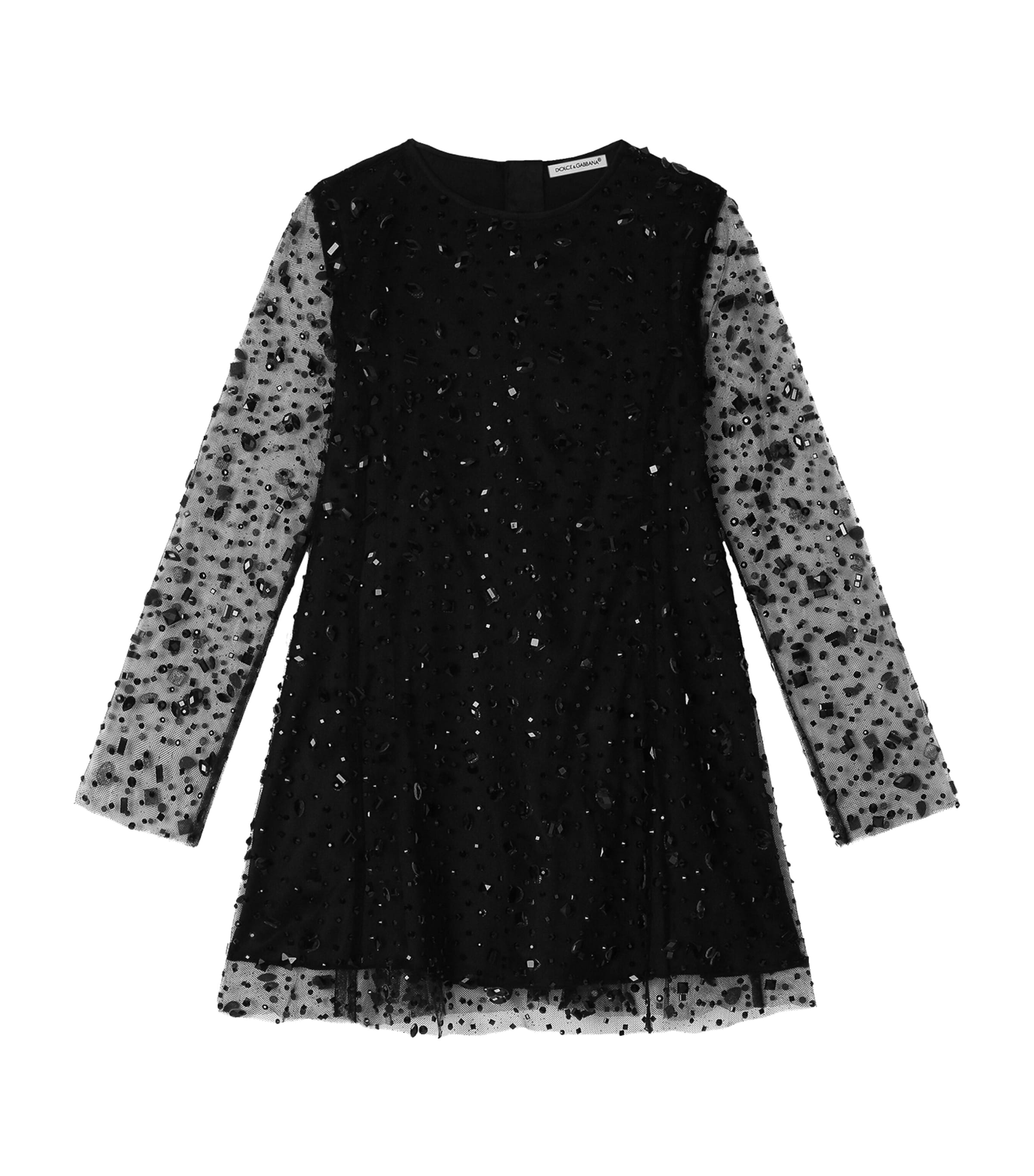 Shop Dolce & Gabbana Tulle Rhinestone-embellished Dress