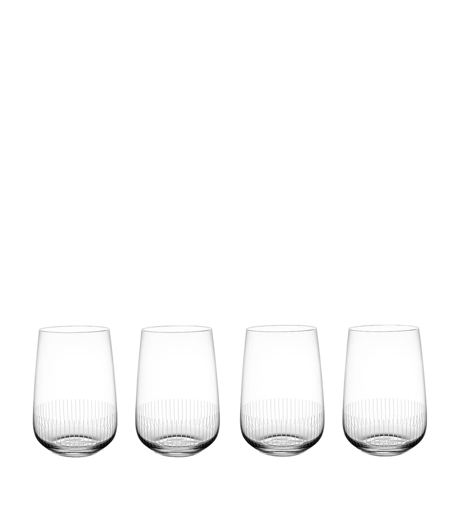 Set of 4 Crystal Afina Highball Glasses (300ml) CLEAR Image 1