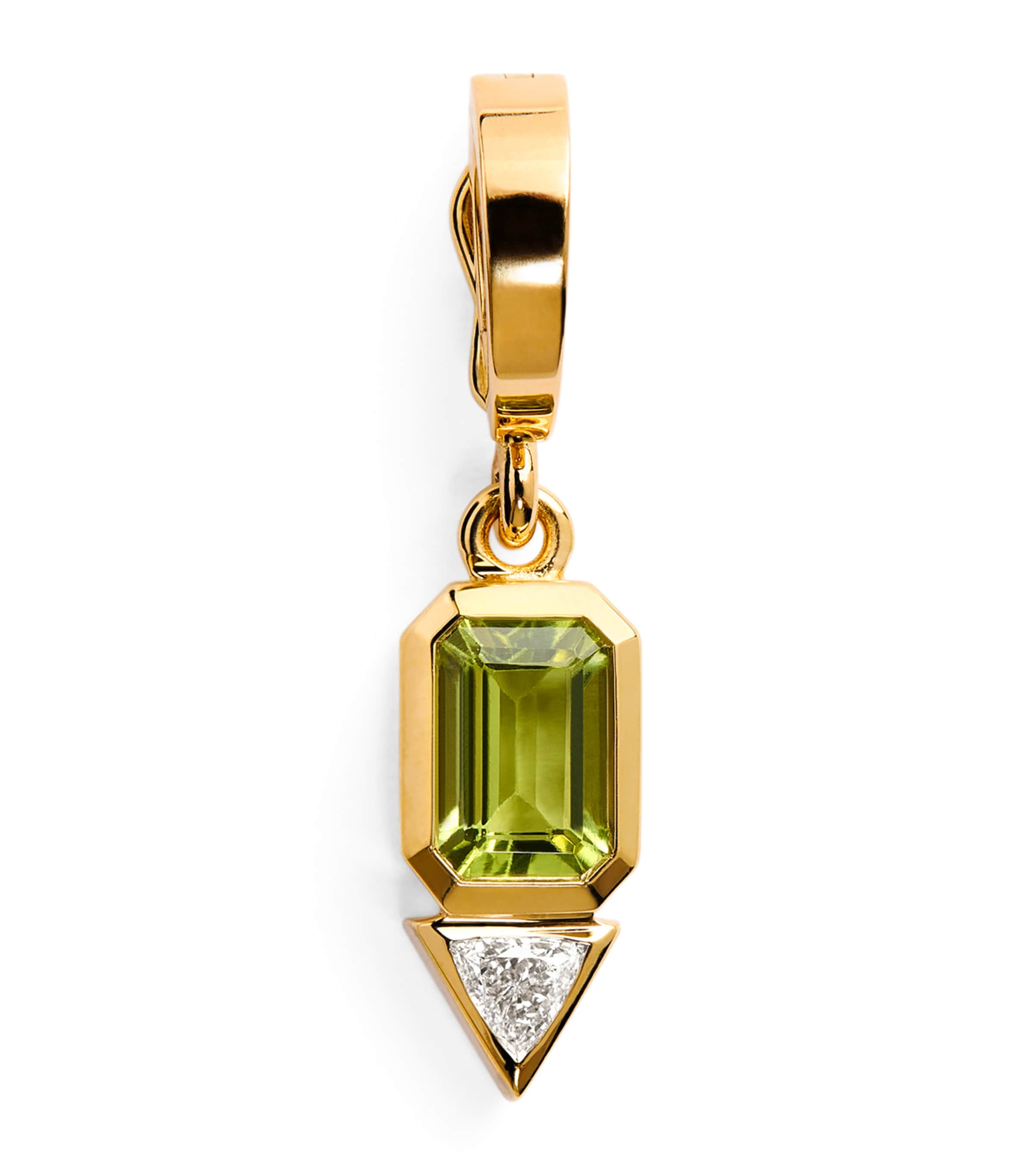 Azlee Yellow Gold, Peridot And Diamond August Charm In Multi