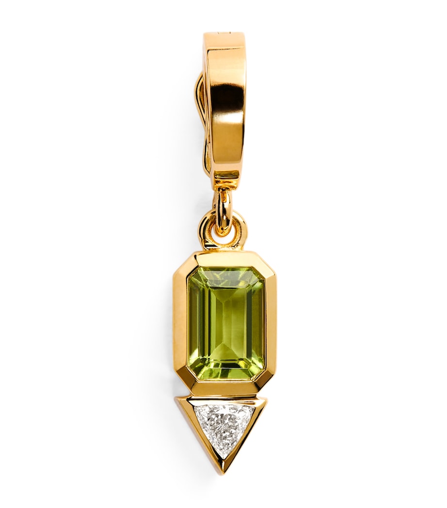 Yellow Gold, Peridot and Diamond August Charm YELLOW GOLD Image 1
