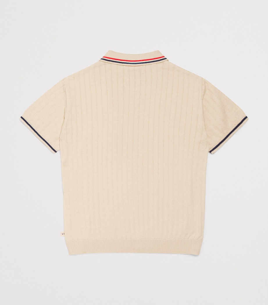 KONGES SLOJD Organic Cotton Mio Polo Shirt (9 Months-10 Years) Almond Image 2