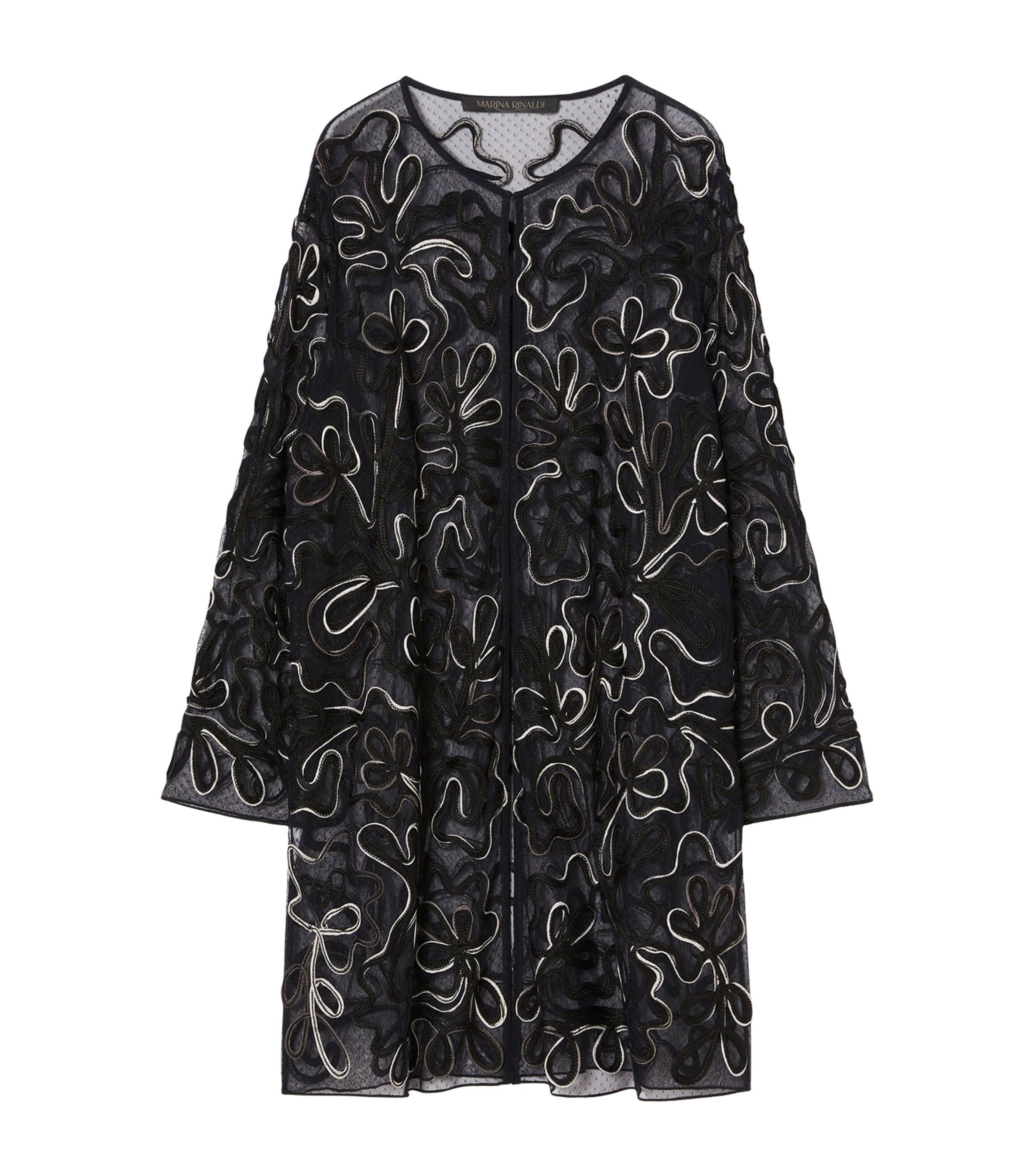 MARINA RINALDI OPEN-FRONT TOSCA TUNIC