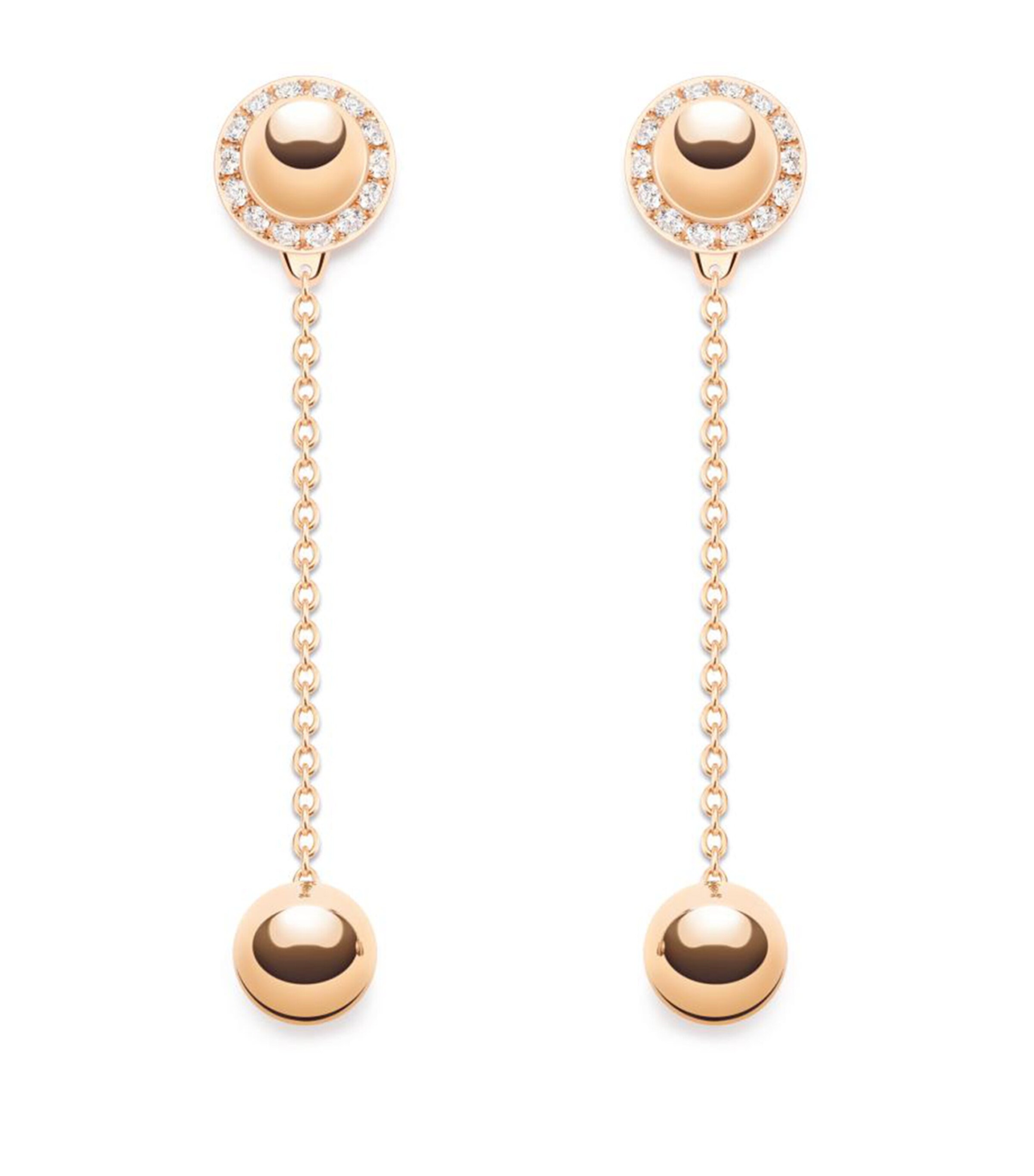 Piaget Rose Gold Earrings PIAGET Rose 18K Rose Gold Diamond