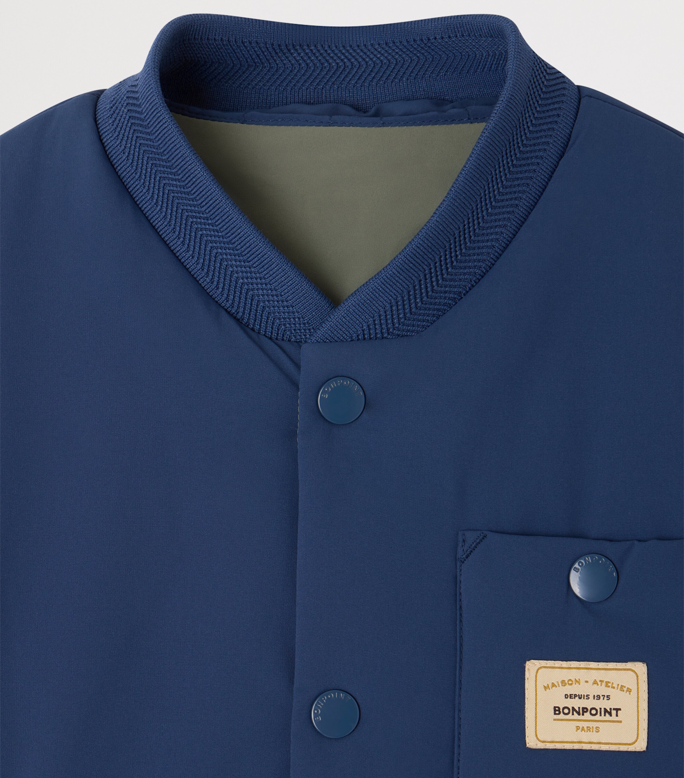 Bonpoint Reversible Laurent Bomber Jacket (10-14 Years) Upb Bleu Image 3