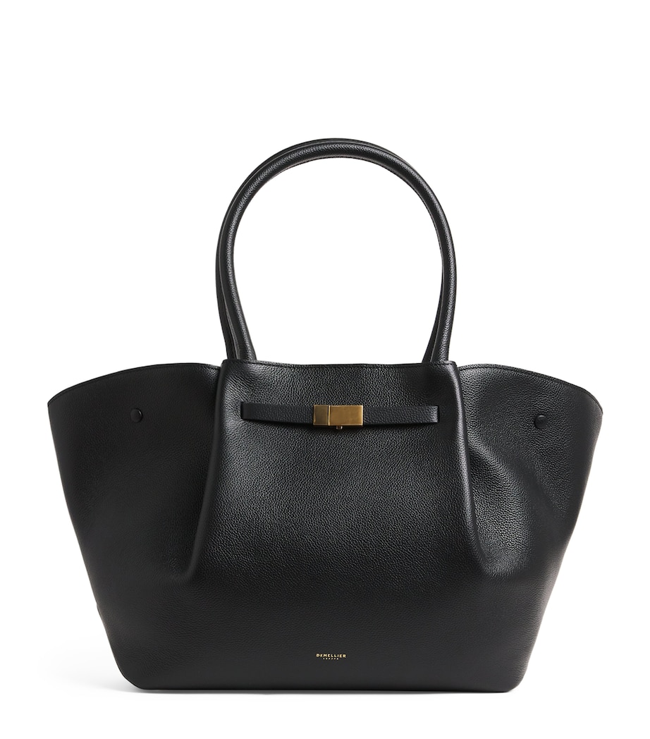 Leather New York Tote Bag BLACK Image 1