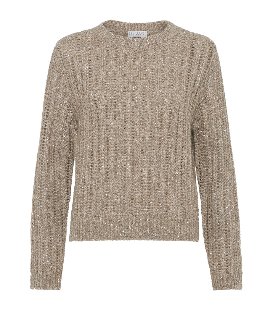 Wool-Cashmere-Blend Dazzling Rib Sweater CVA05 Image 1
