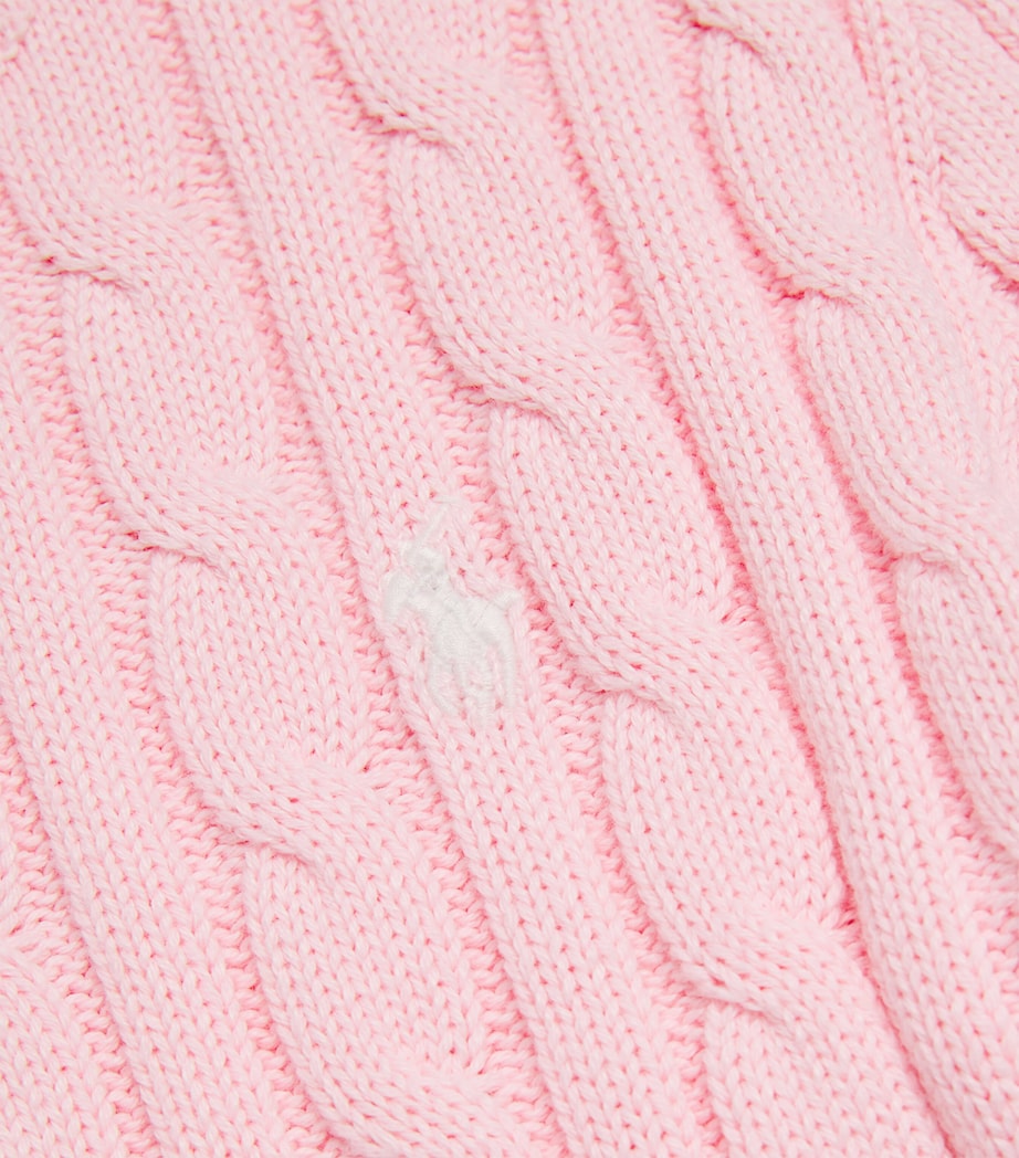 Cotton Cable-Knit Sweater (6-14 Years) PINK Image 3