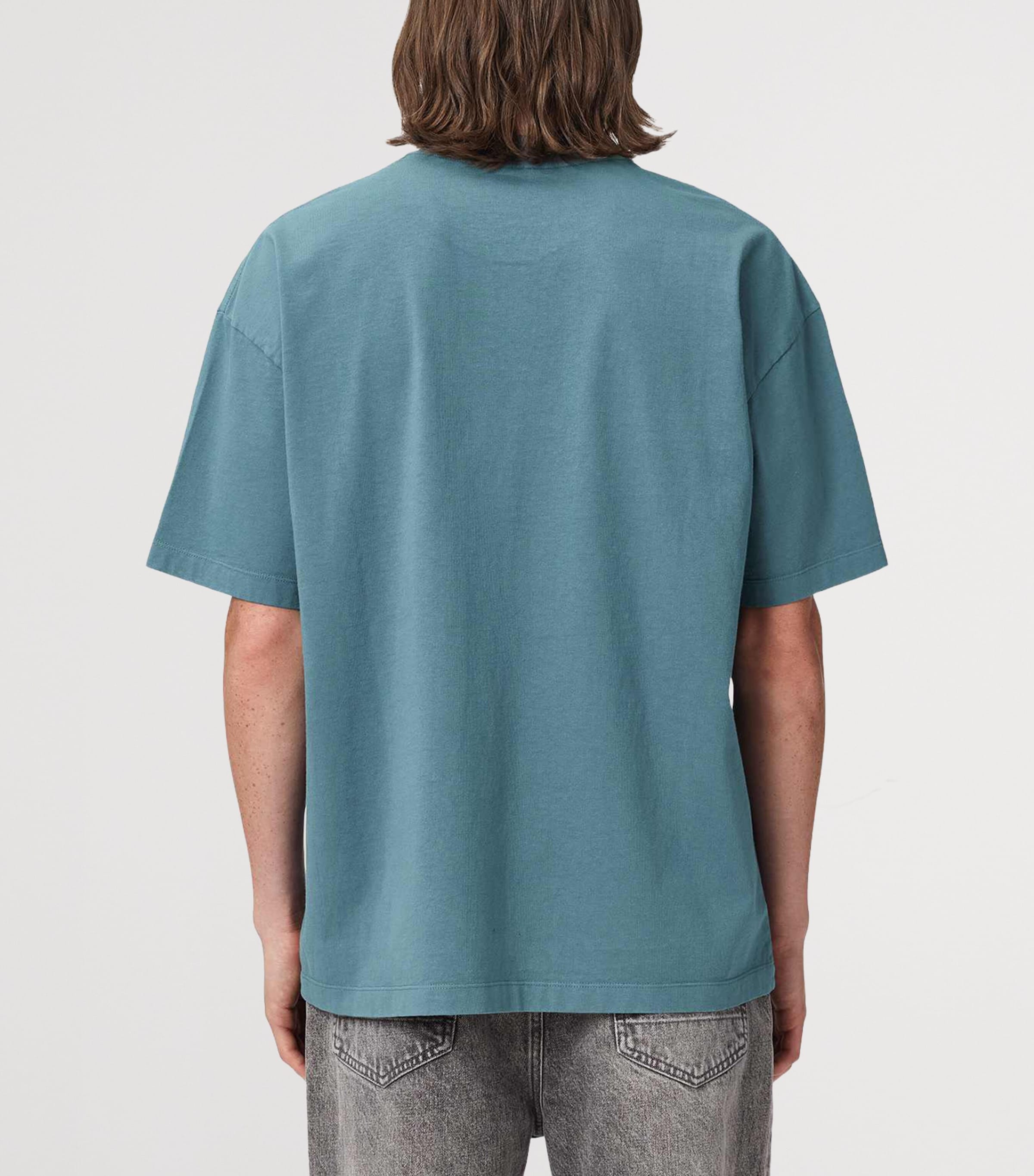 AllSaints Mens Organic Cotton Xander T-Shirt Lunar Blue Image 4