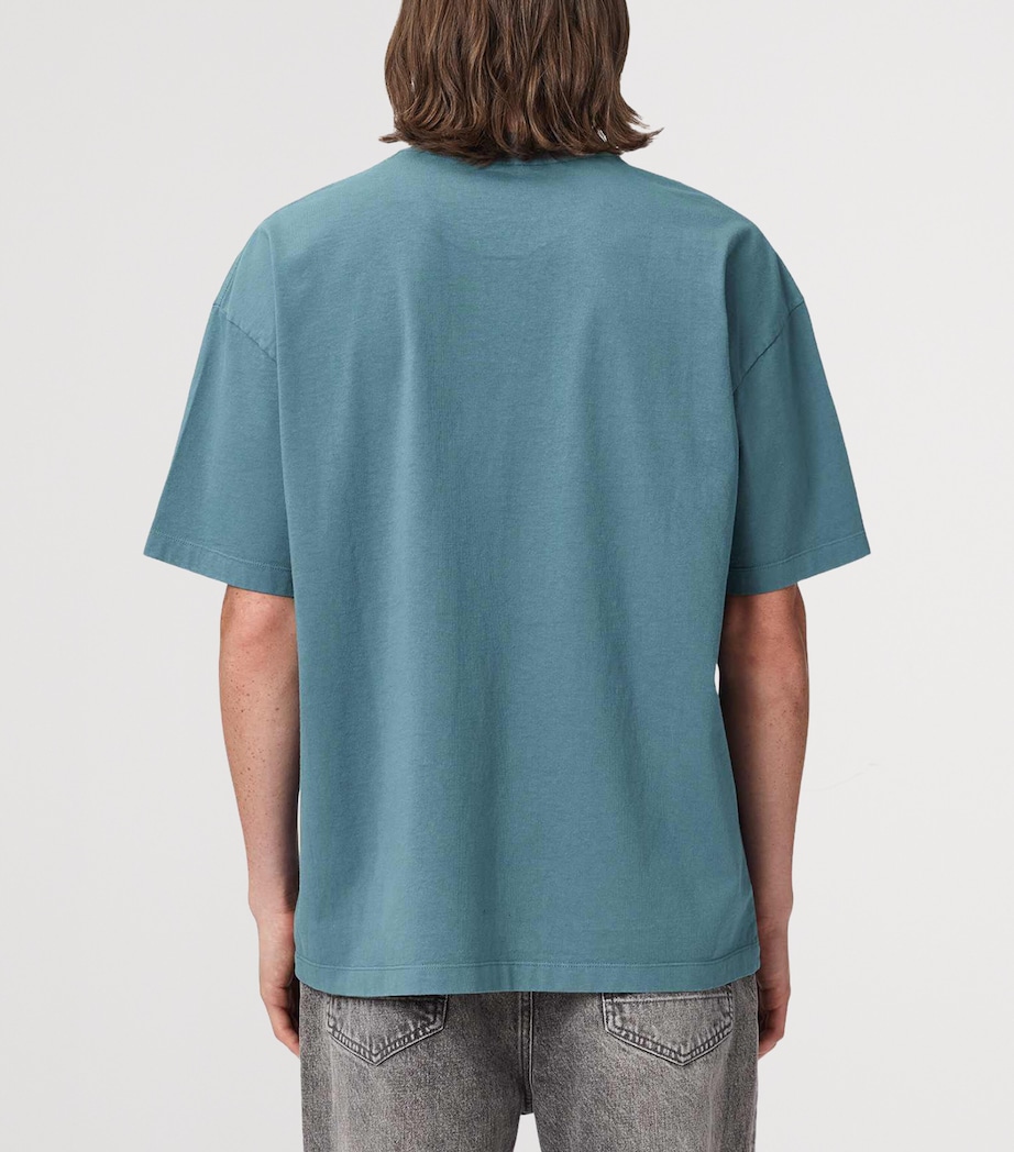 AllSaints Mens Organic Cotton Xander T-Shirt Lunar Blue Image 4
