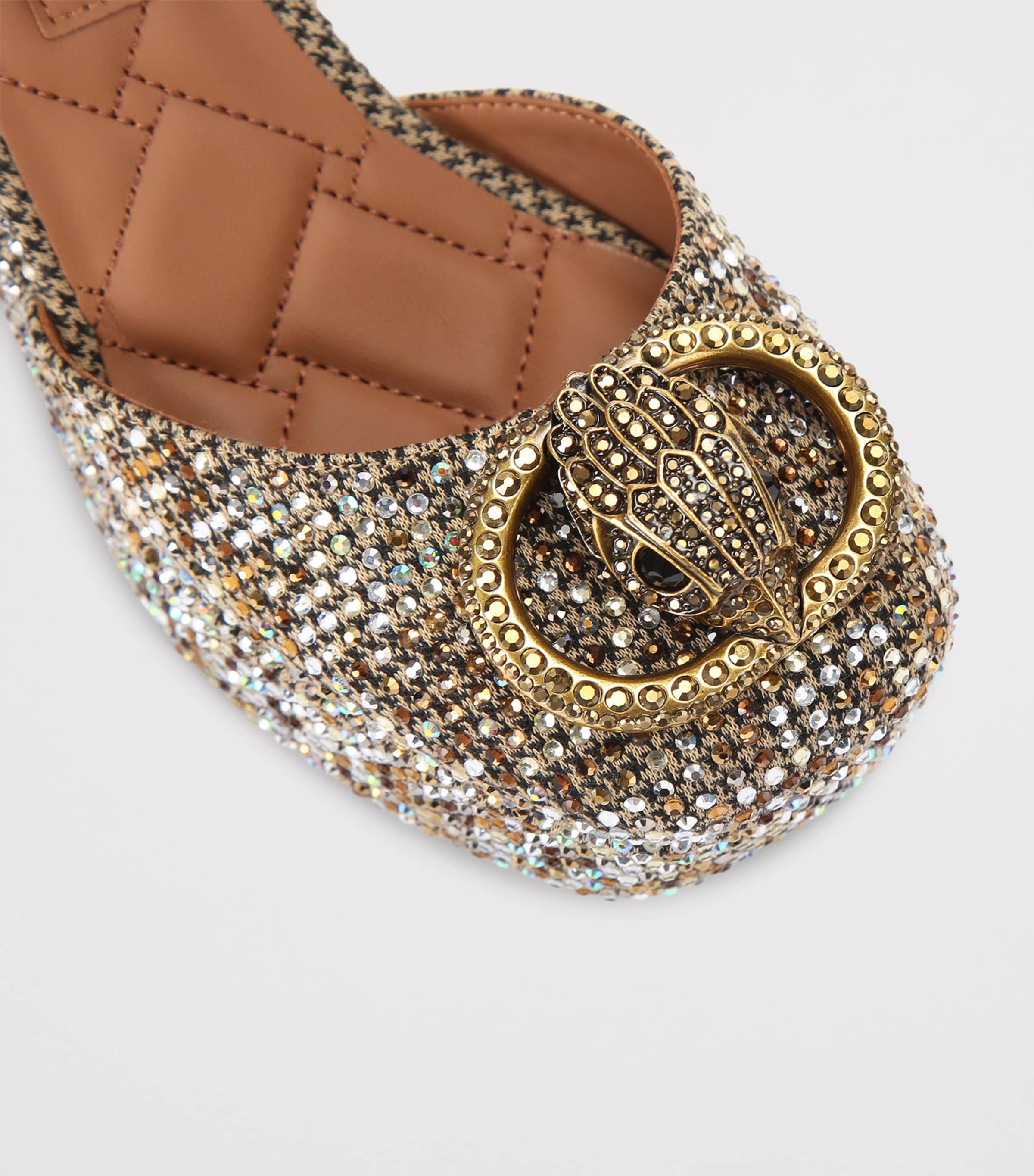 Kurt Geiger London Embellished Chelsea Platform Pumps Beige Image 2
