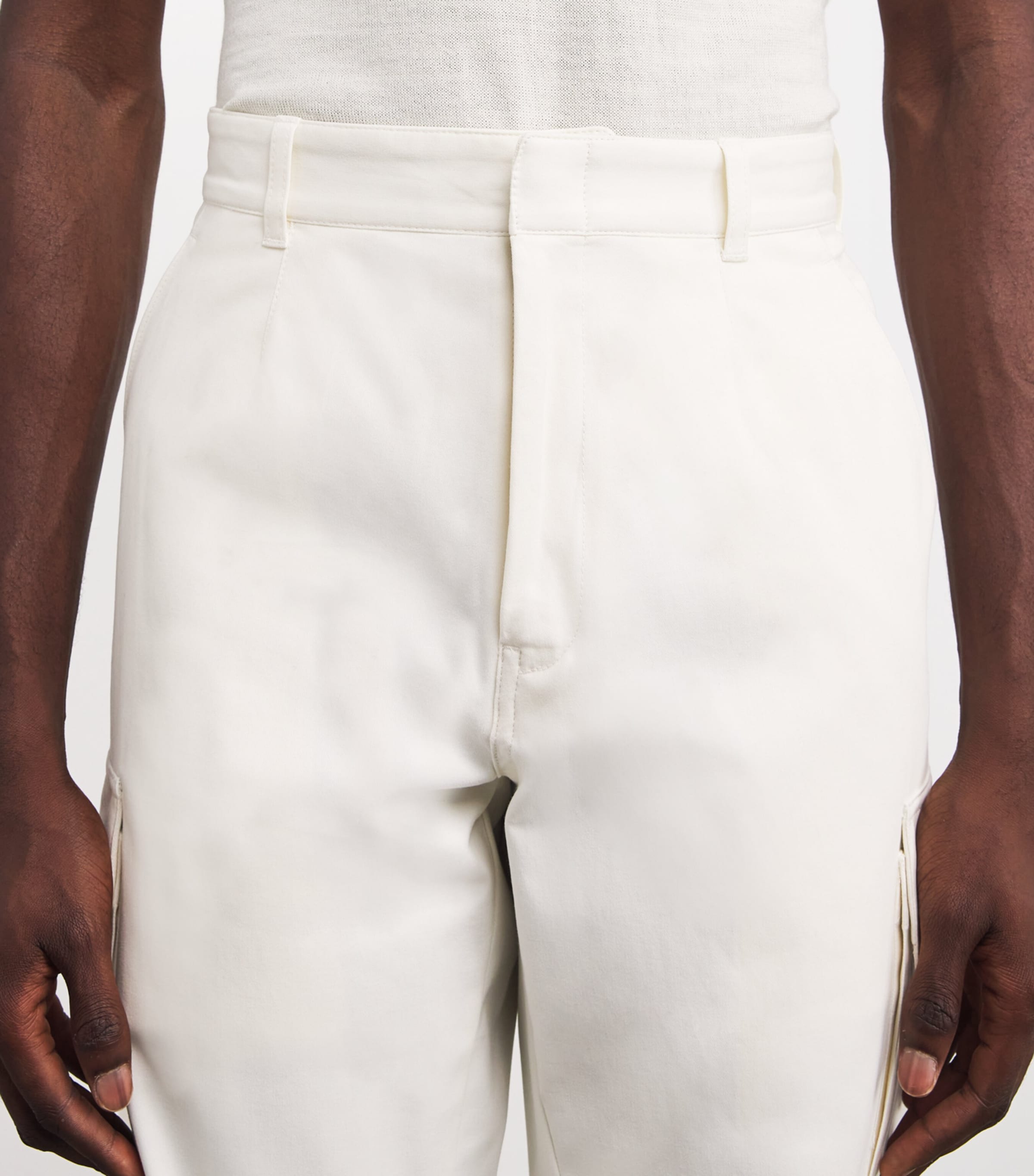 Ralph Lauren Purple Label Mens Remington Cargo Trousers Classic Cream Image 6