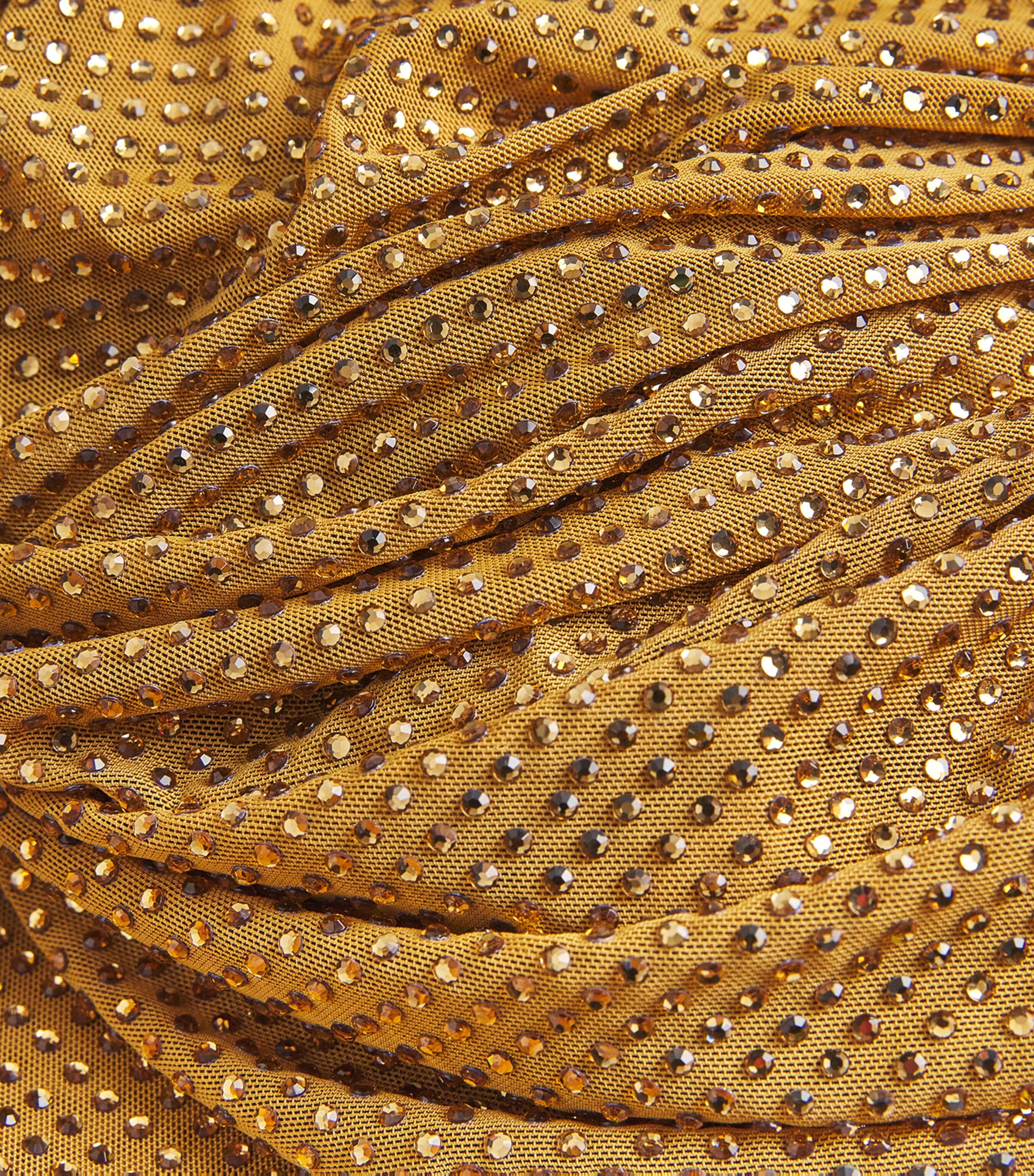 Rhinestone Drape Maxi Dress GOLD Image 5