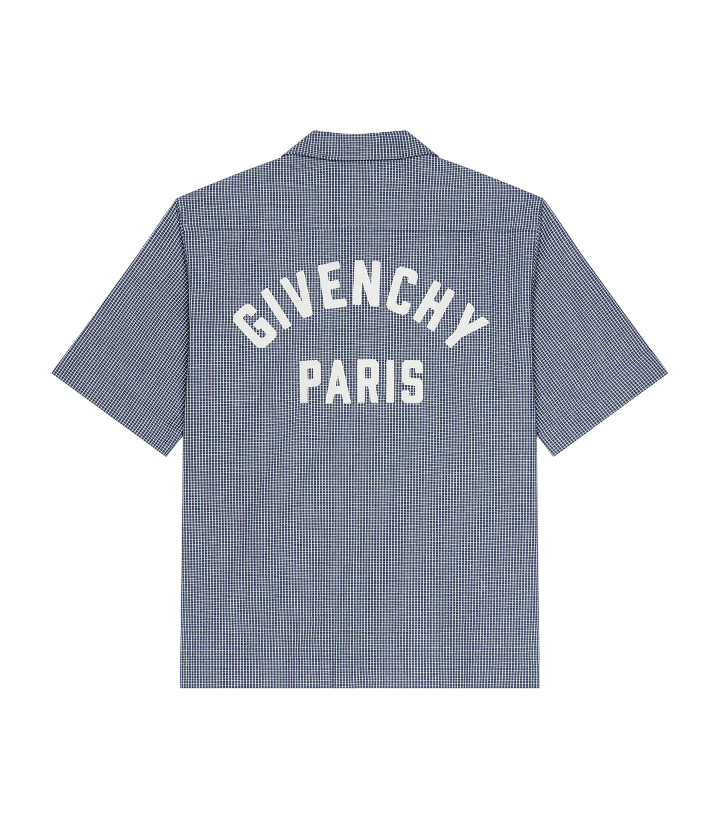 Givenchy Mens Cotton Short-Sleeve Shirt White/blue Image 2