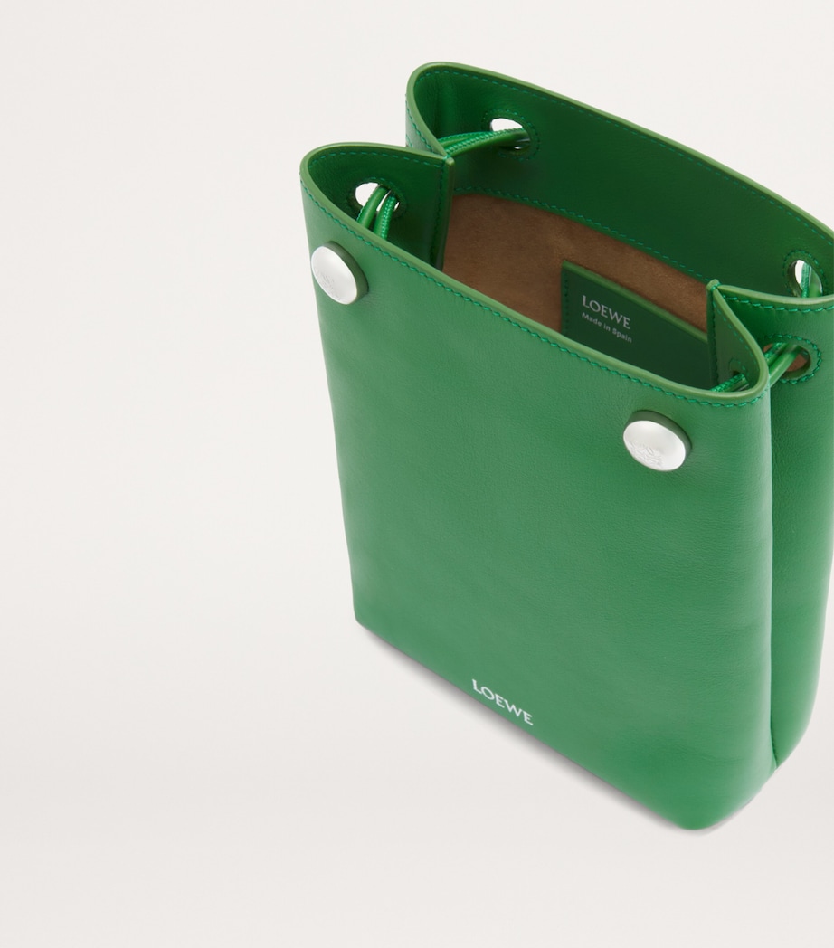 Leather Pebble Cross-Body Bag TROPICAL GREEN Image 6