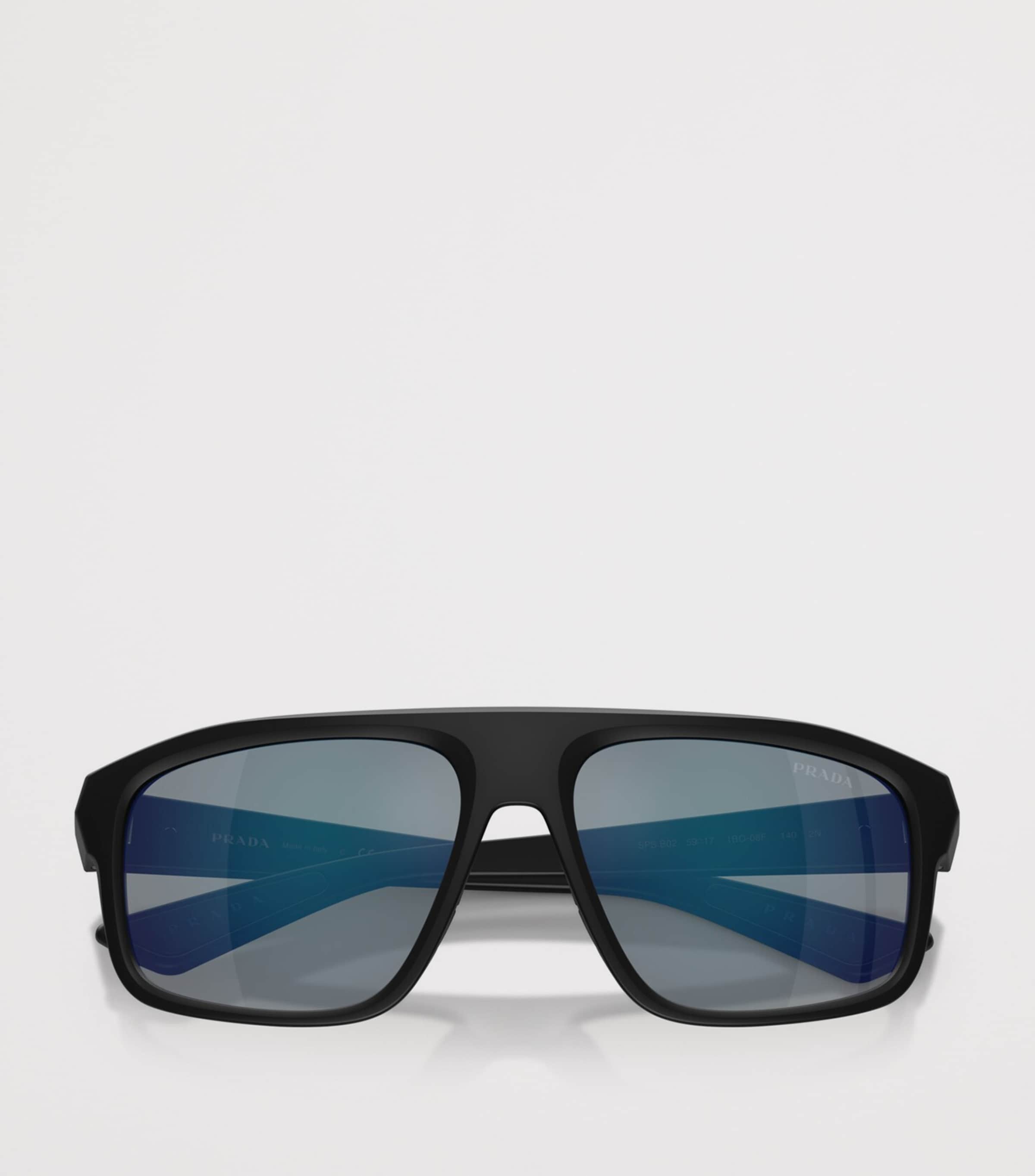Prada Linea Rossa Injected B02S Aviator Sunglasses Black Image 5
