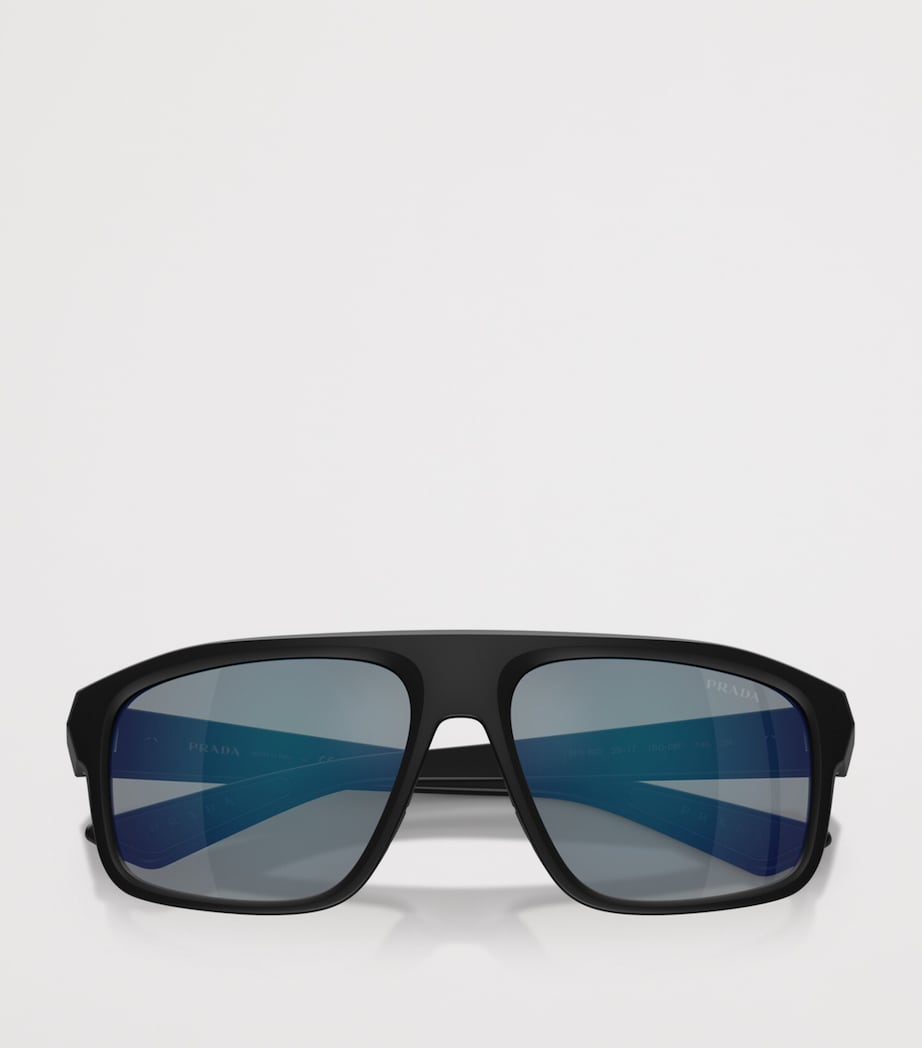 Prada Linea Rossa Injected B02S Aviator Sunglasses Black Image 5
