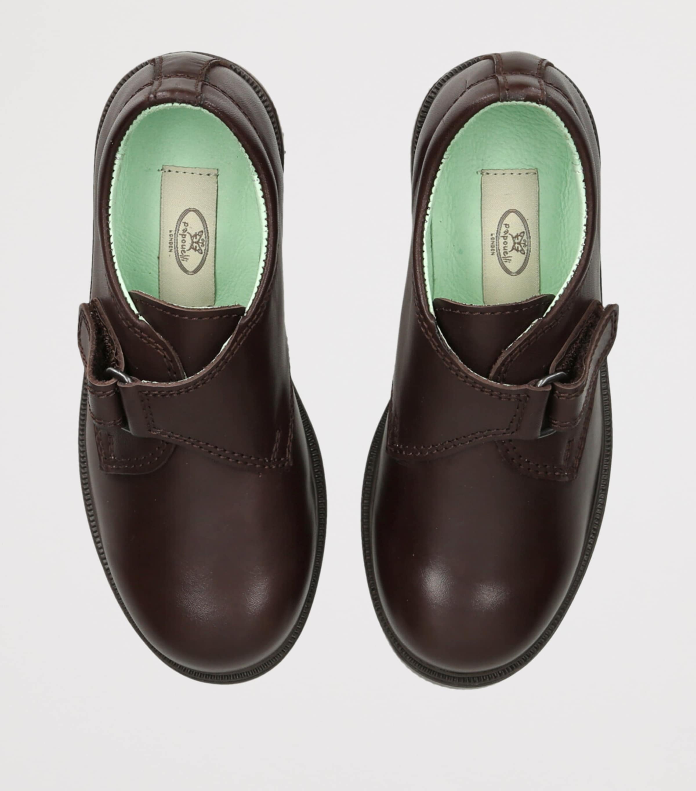 papouelli Leather Fergus Shoes Dark Brown Image 4