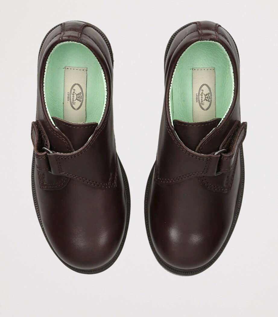 papouelli Leather Fergus Shoes Dark Brown Image 4