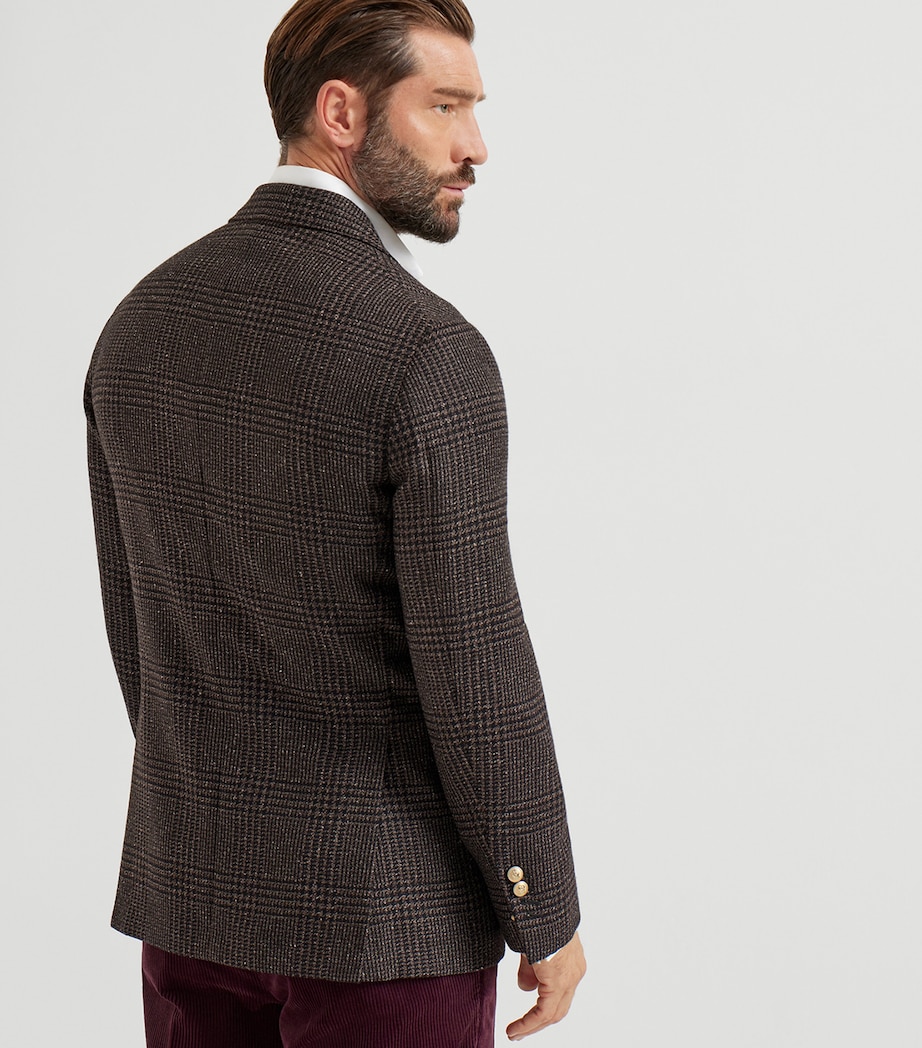 Wool-Alpaca-Silk Prince-of-Wales Blazer C040 Image 3