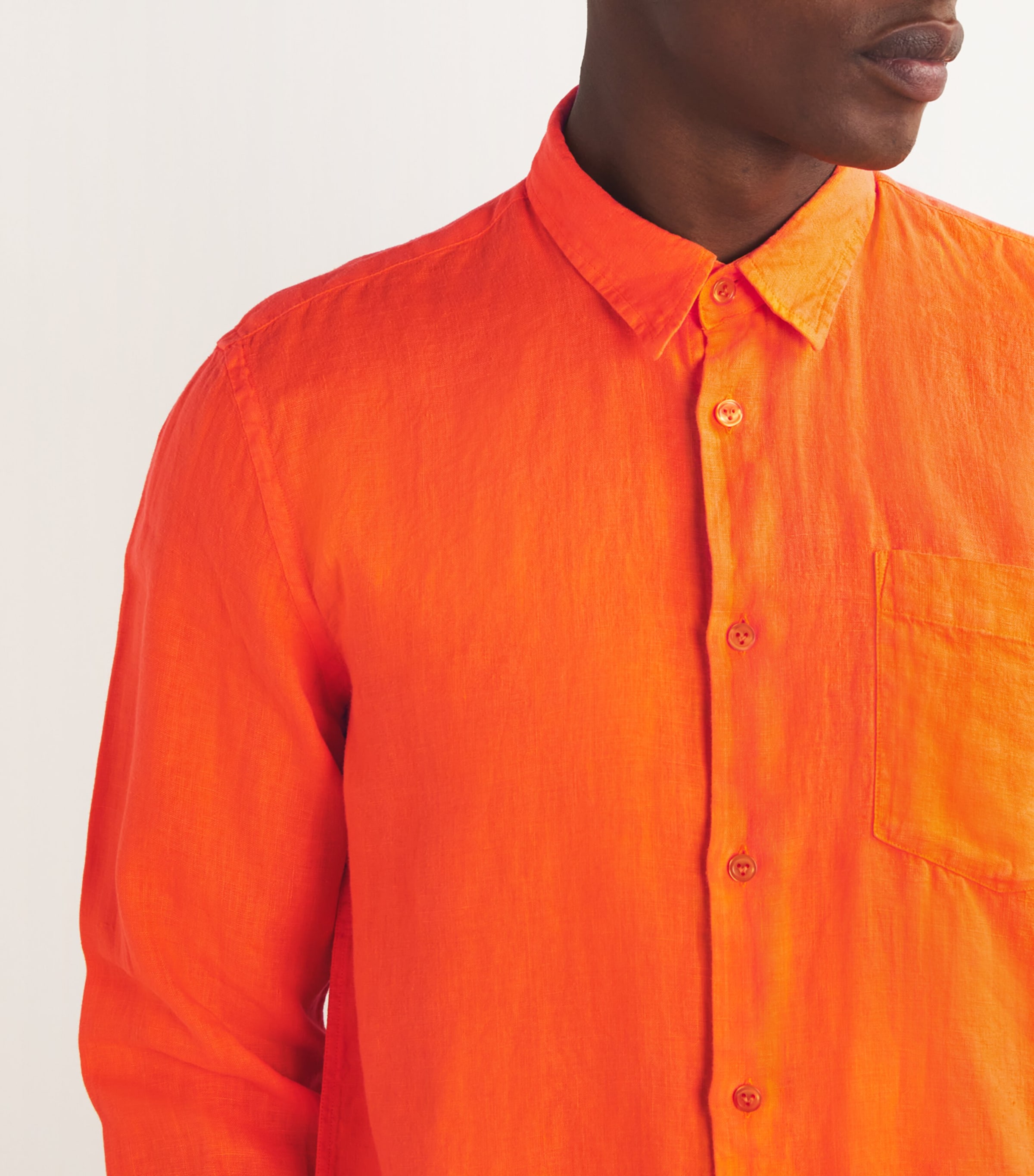 Linen Caroubis Shirt 195 APRICOT Image 6