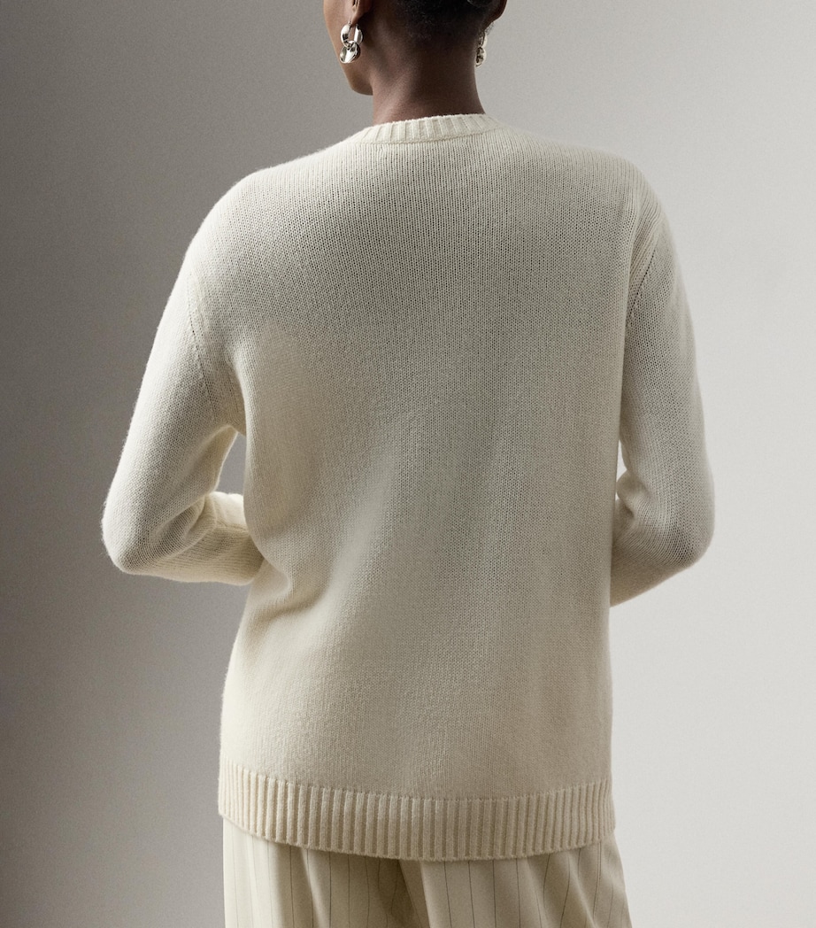 Cashmere Polo Bear Sweater NATURAL-101 Image 3