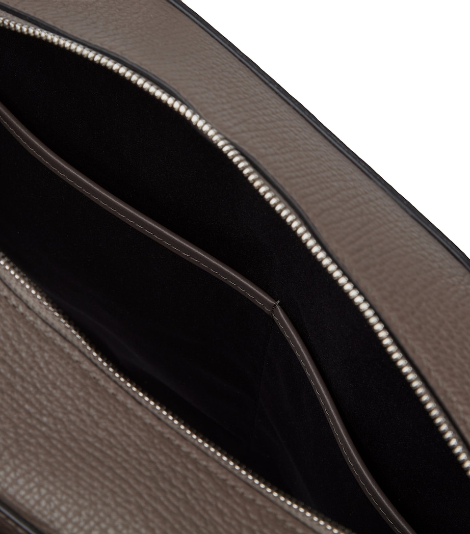 Smythson Grained Lytton Shoulder Bag Dark Taupe Image 5