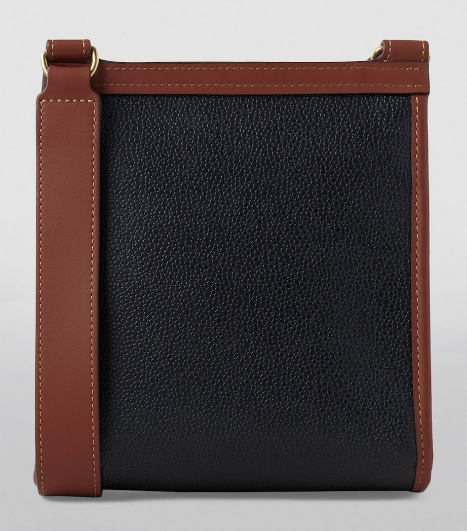 Small Leather Antony Pouch BLACK-COGNAC Image 2