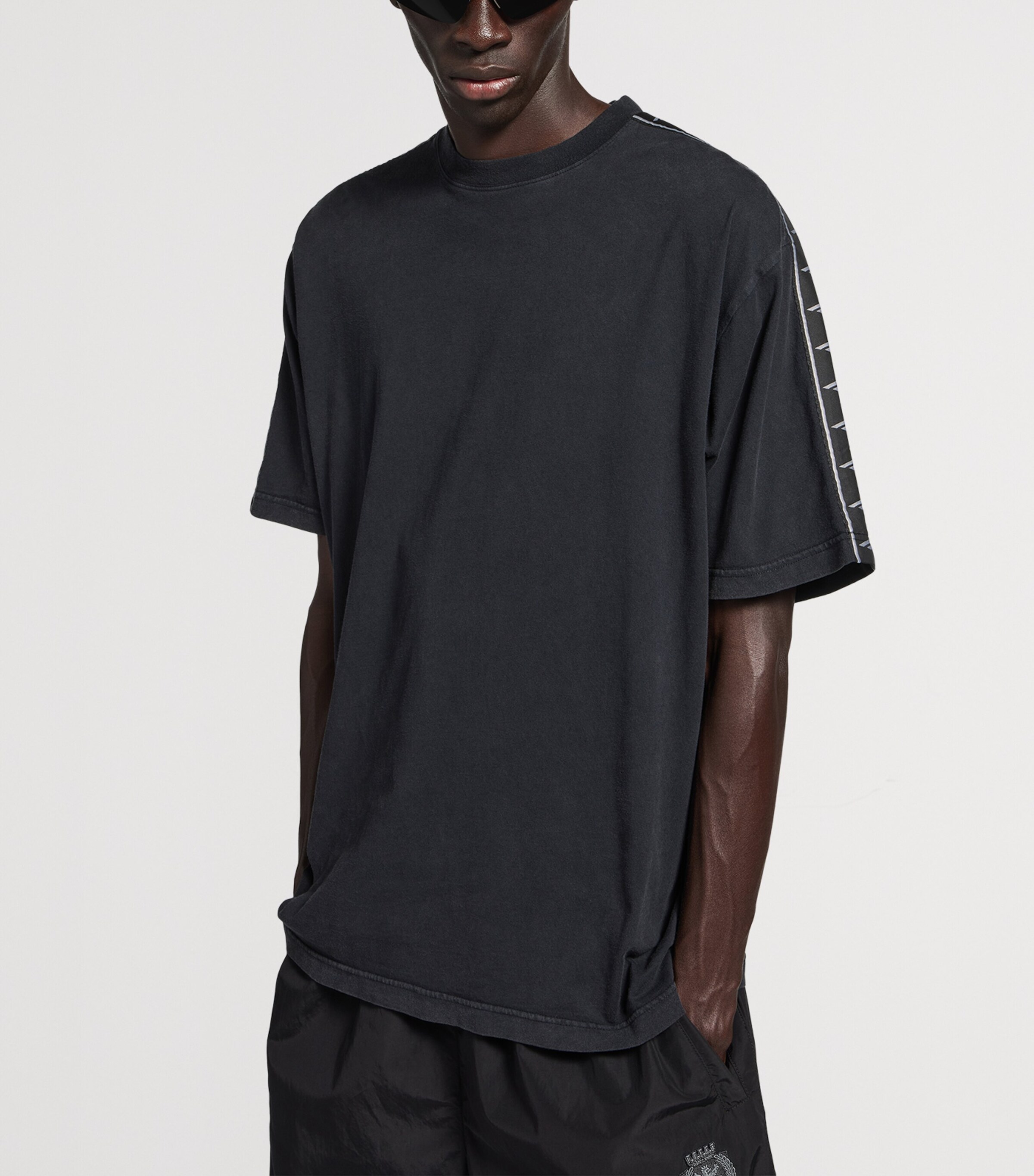 Cotton Logo Strip T-Shirt 1041 Image 5