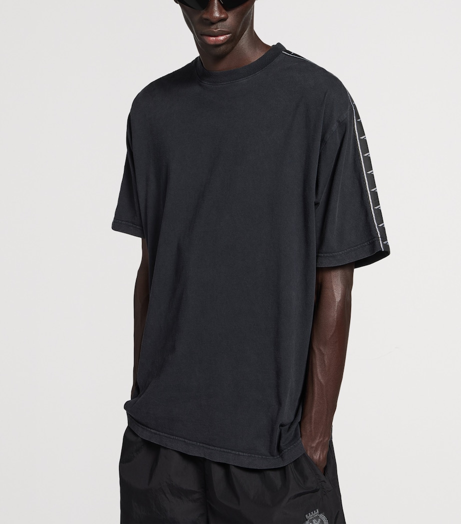 Cotton Logo Strip T-Shirt 1041 Image 5