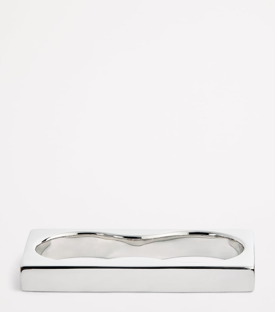 Sterling Silver Double Square Ring S925 Image 4