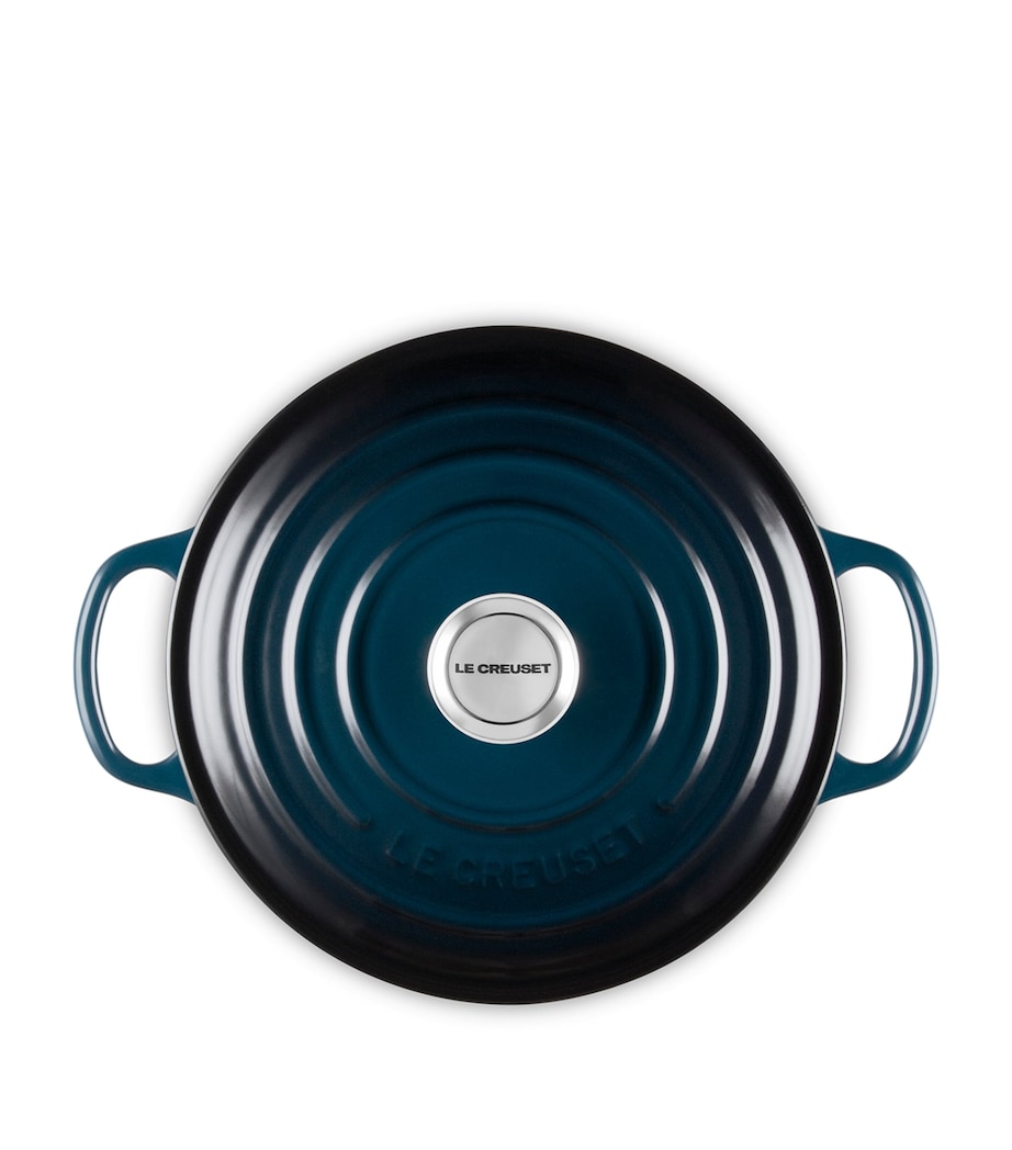 Enamelled Cast Iron Round Casserole Dish (20cm) NO COLOUR Image 4