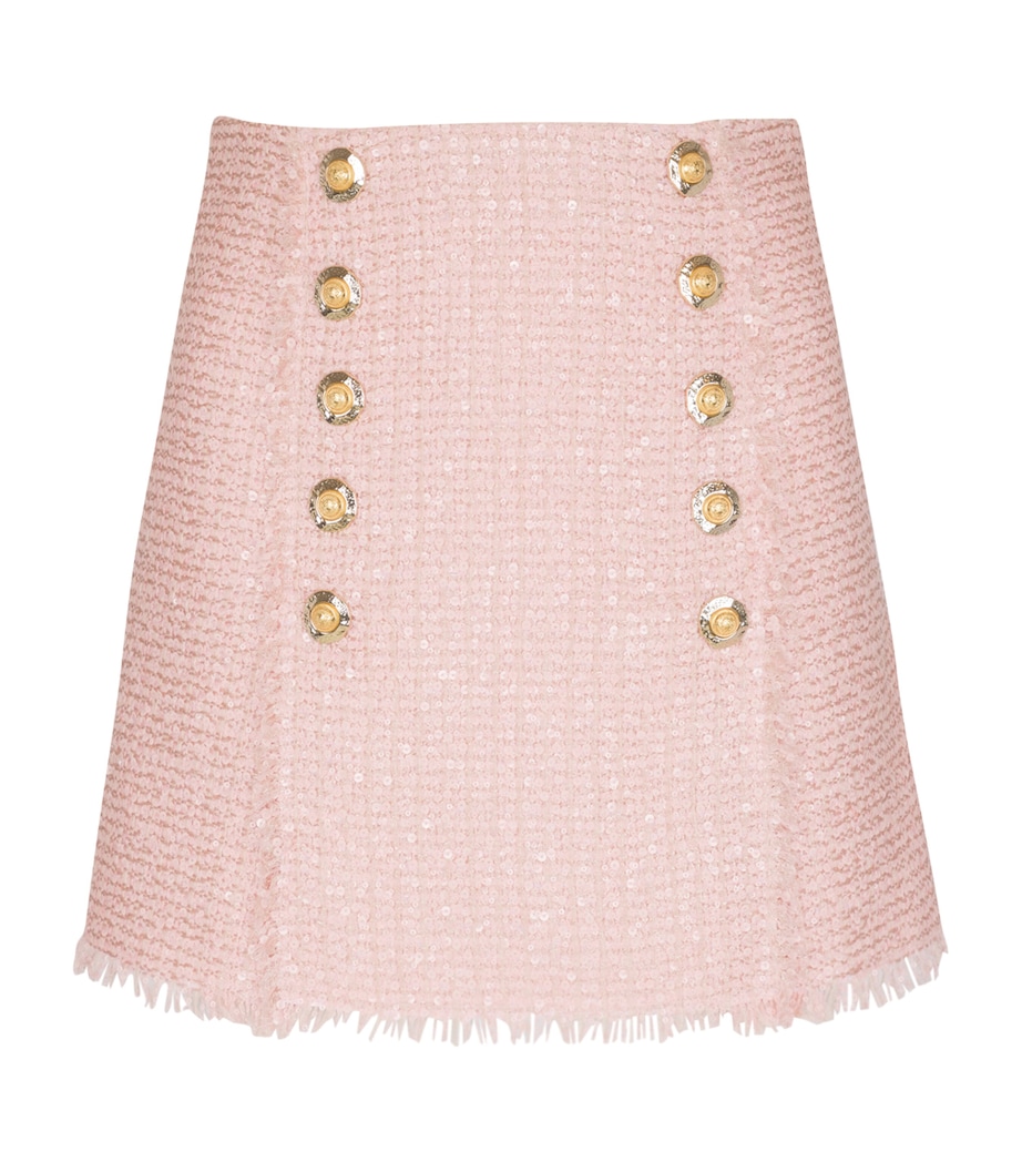Tweed Sequinned Mini Skirt 4CU ROSE Image 1
