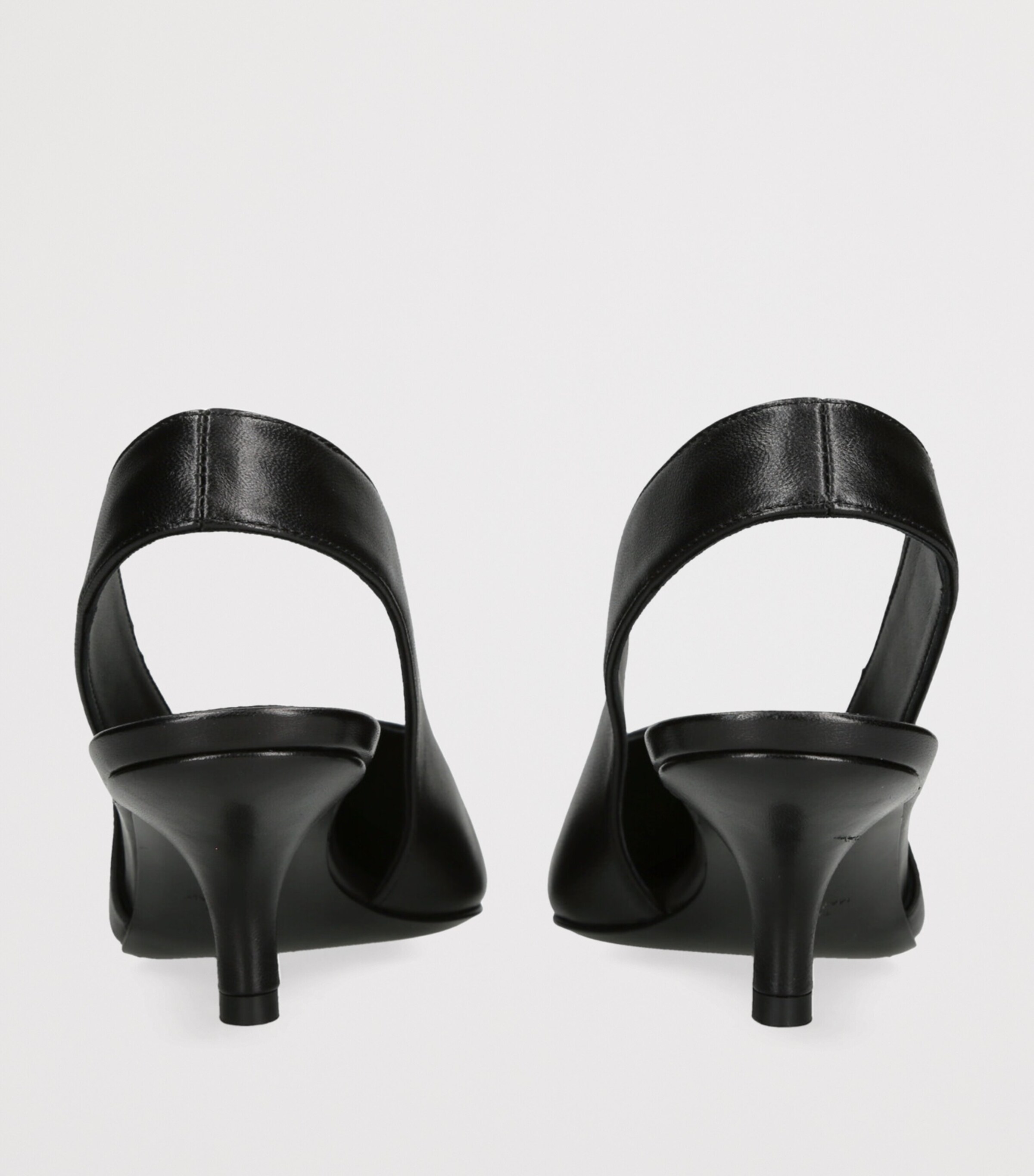 Toteme Leather Classic Slingback Heels 55 Black Image 2