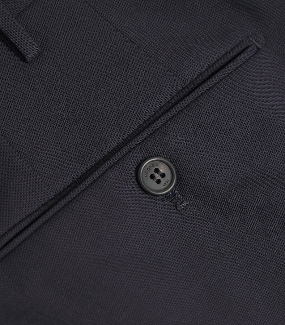 Stretch-Wool Tailored Trousers 820 BLUE SCURO Image 5