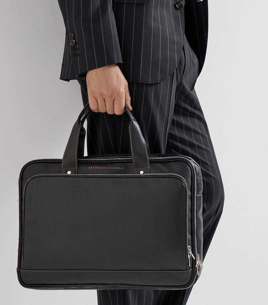 Brunello Cucinelli Grained Calfskin Briefcase Image 5