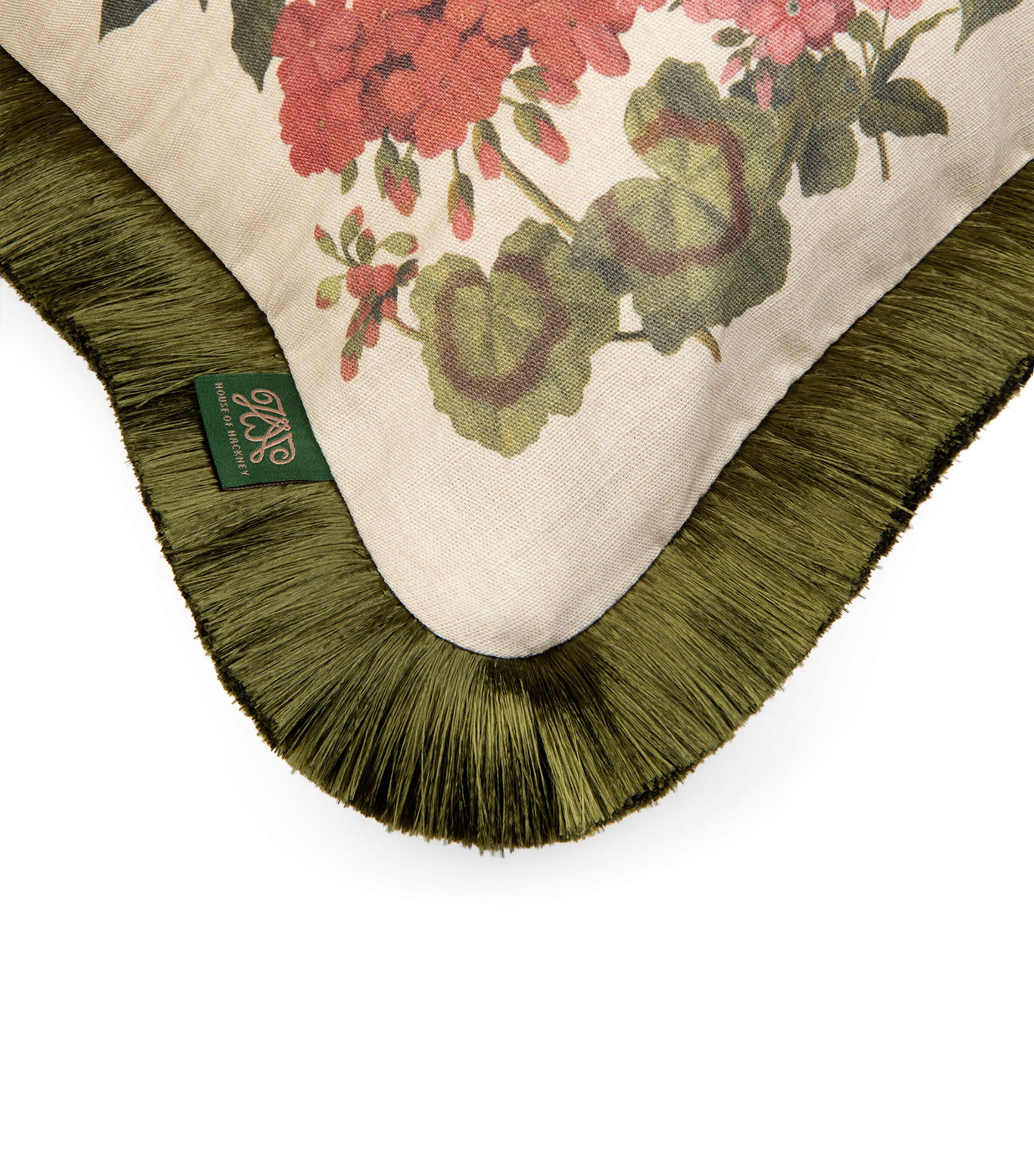 Linen-Blend Floralia Cushion ECRU Image 3