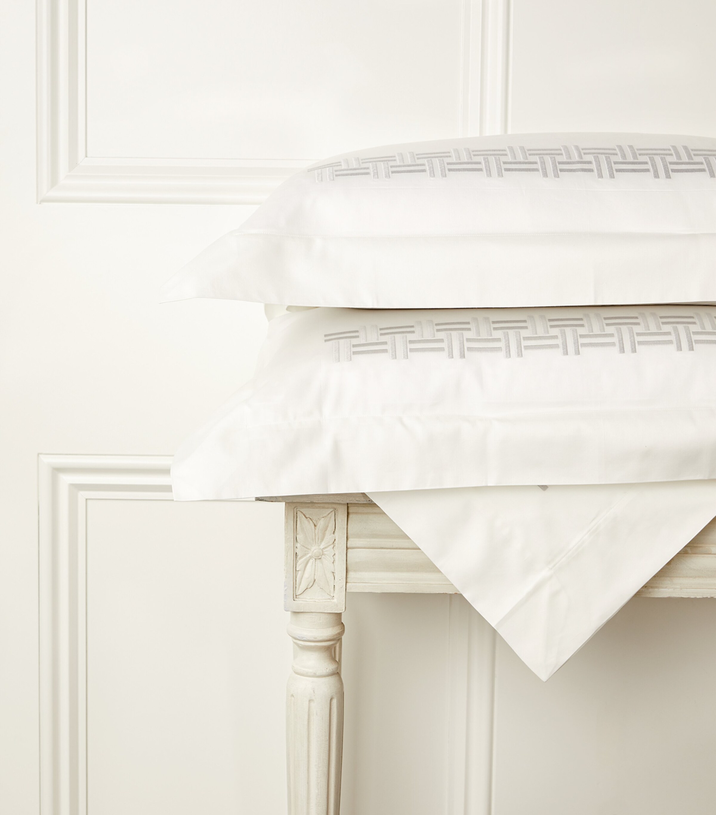 Frette Basketweave Oxford Pillowcase (51cm x 71cm) Milkrock Image 4
