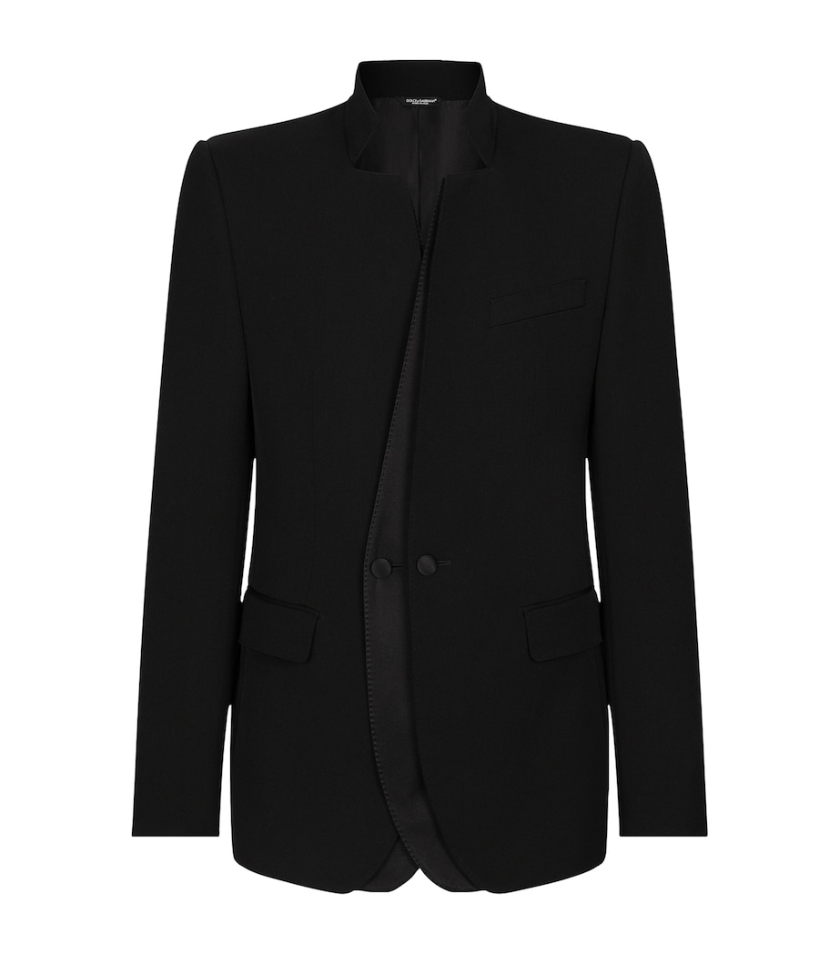 Double-Layer Single-Breasted Blazer N0000-BLACK Image 1