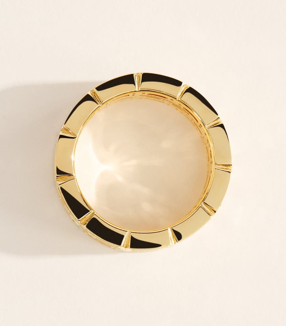 Suzanne Kalan Yellow Gold and Diamond Inlay Triple Eternity Ring Yg/wd Image 5