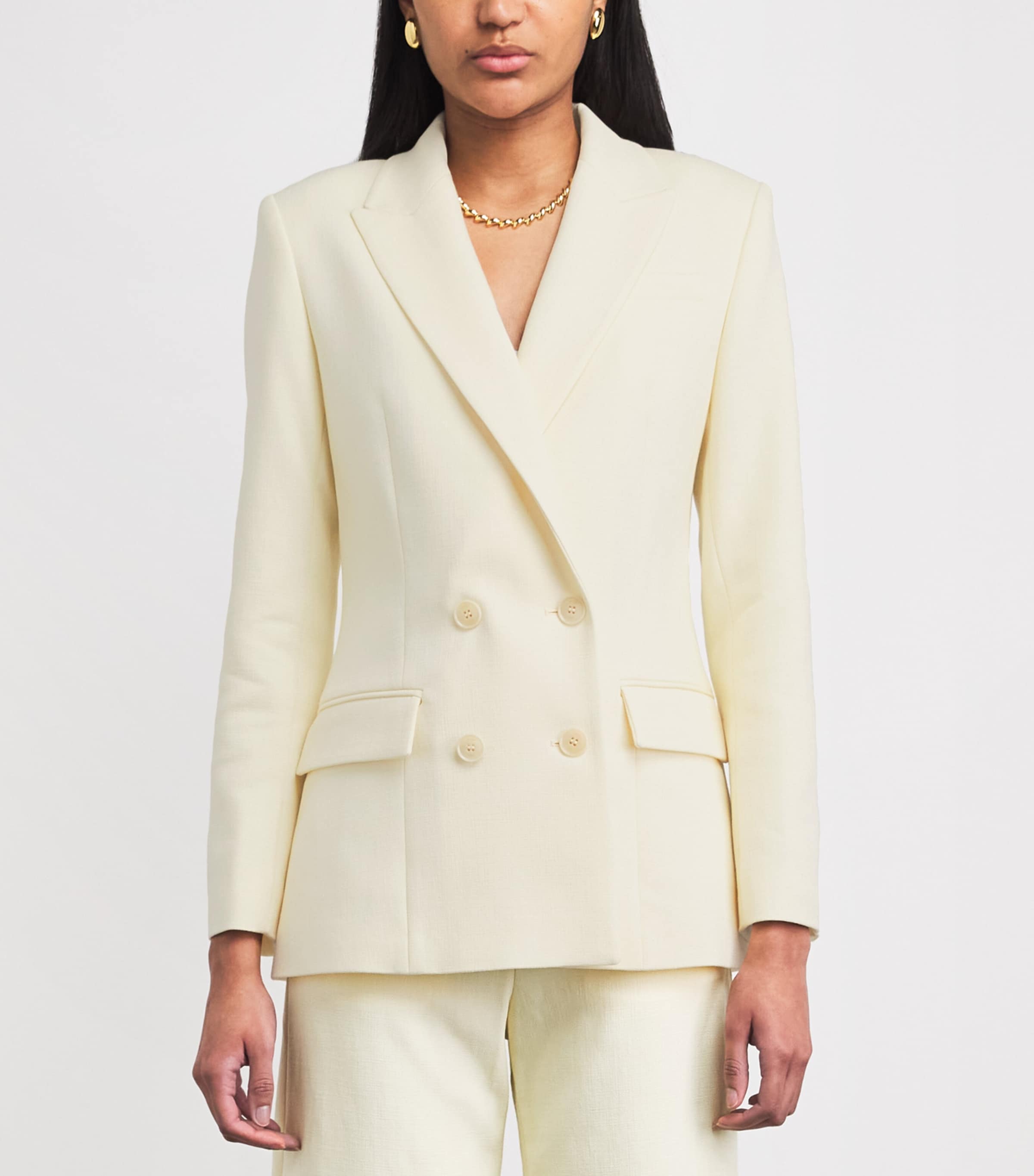 Double-Breasted Blazer PALE YELLOW Image 4