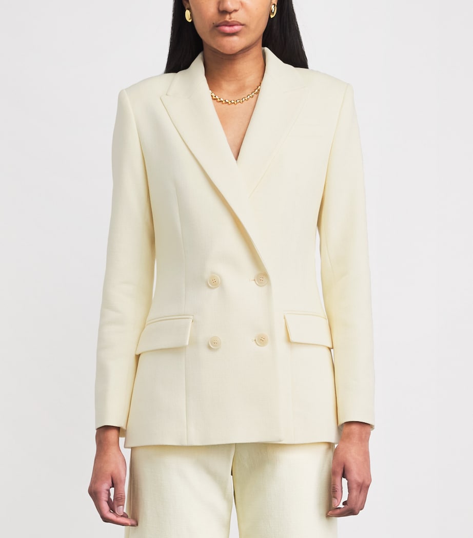 Double-Breasted Blazer PALE YELLOW Image 4