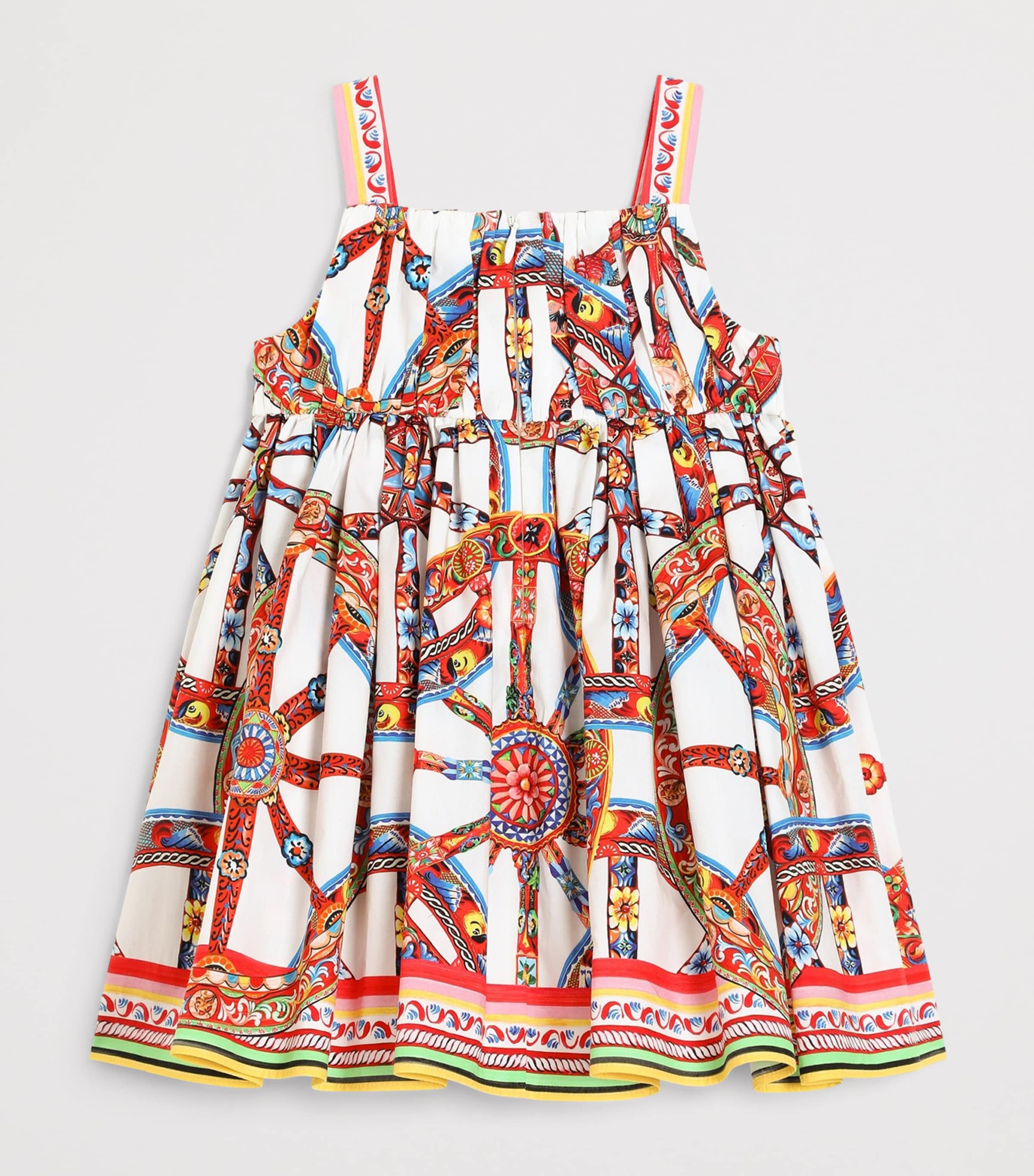 Dolce&Gabbana Kids Cotton Carretto Dress (3-30 Months) Carretto F.bco Image 2
