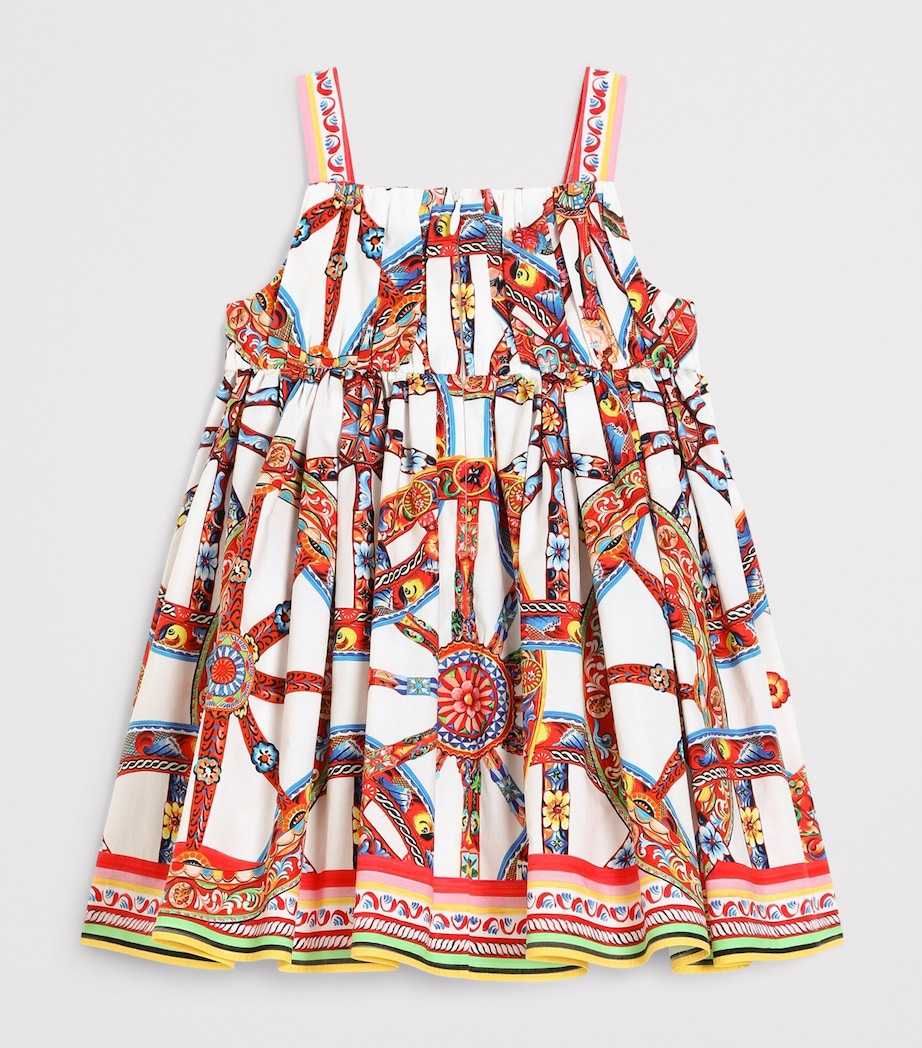 Dolce&Gabbana Kids Cotton Carretto Dress (3-30 Months) Carretto F.bco Image 2
